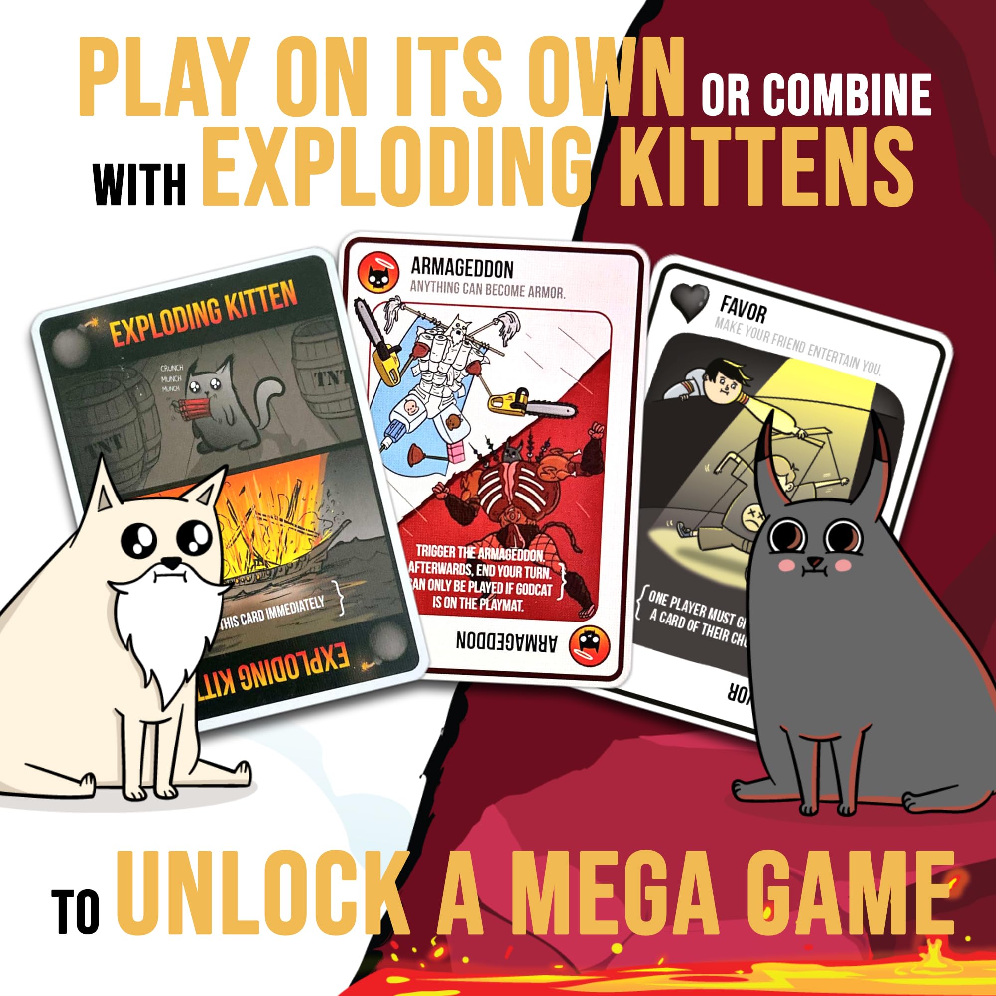 Exploding Kittens Good vs. Evil Card Game - 2-5 Players - Ages 7+ - Based on Netflix Series 5