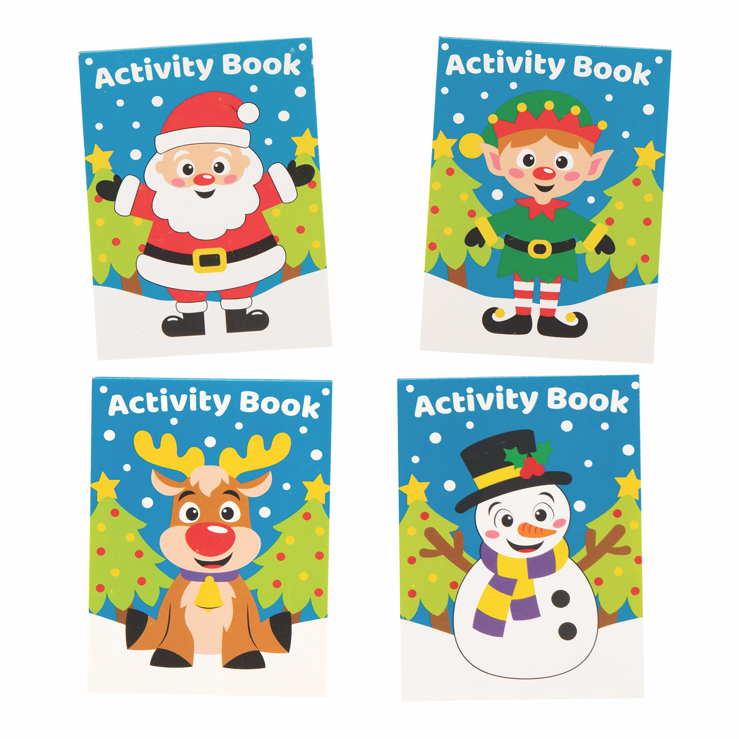 Baker Ross FC173 Christmas Mini Colouring Books - Pack of 12 for Kids 7