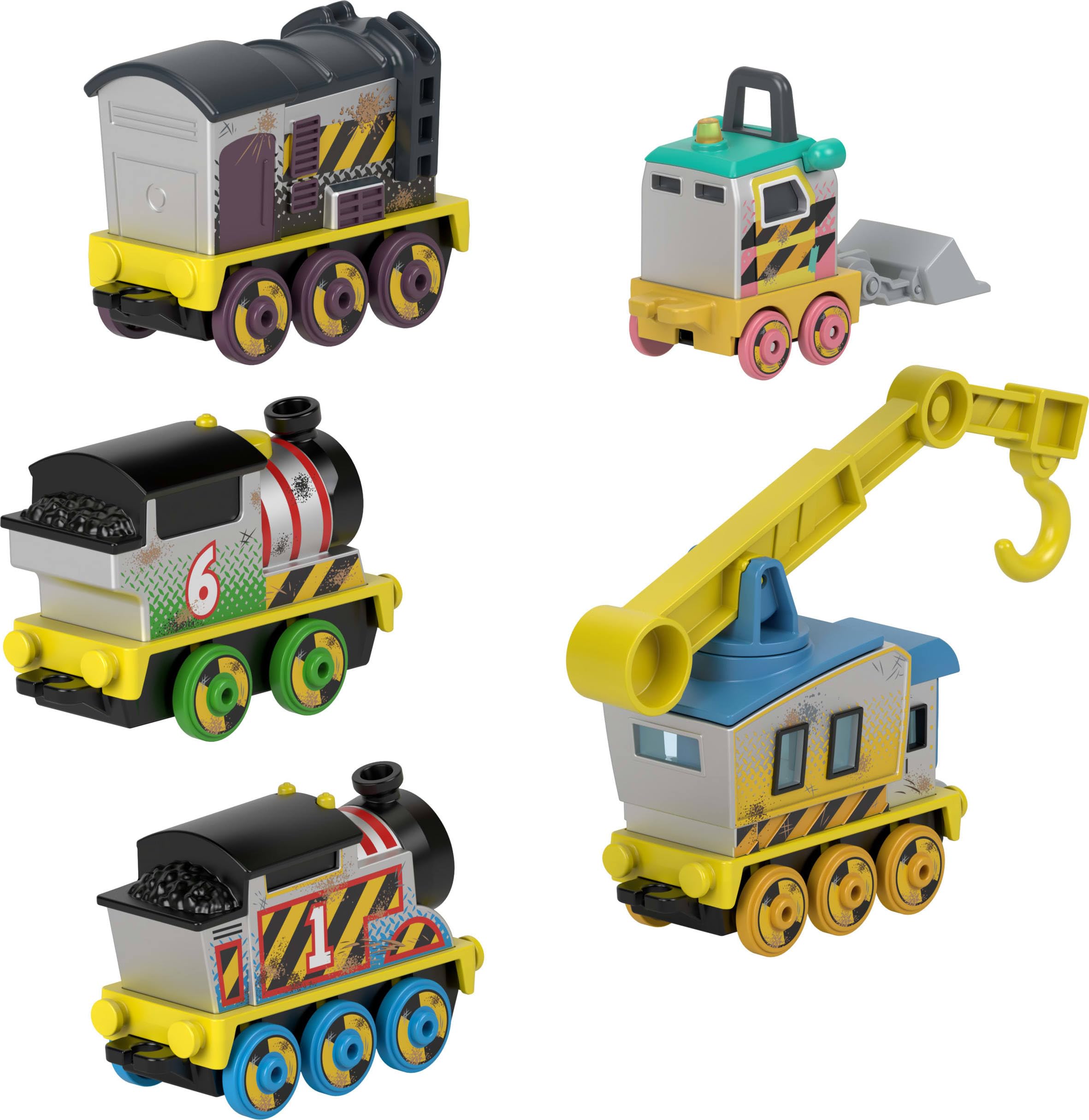 Thomas & Friends Construction Crew 5-Piece Diecast Vehicle Set - Push-Along Toy for Ages 3+ 5