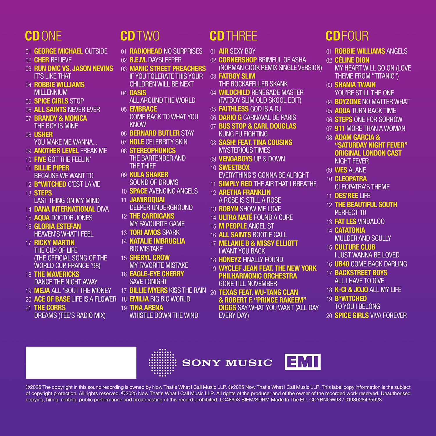 NOW – Yearbook 1998 Audio CD 3