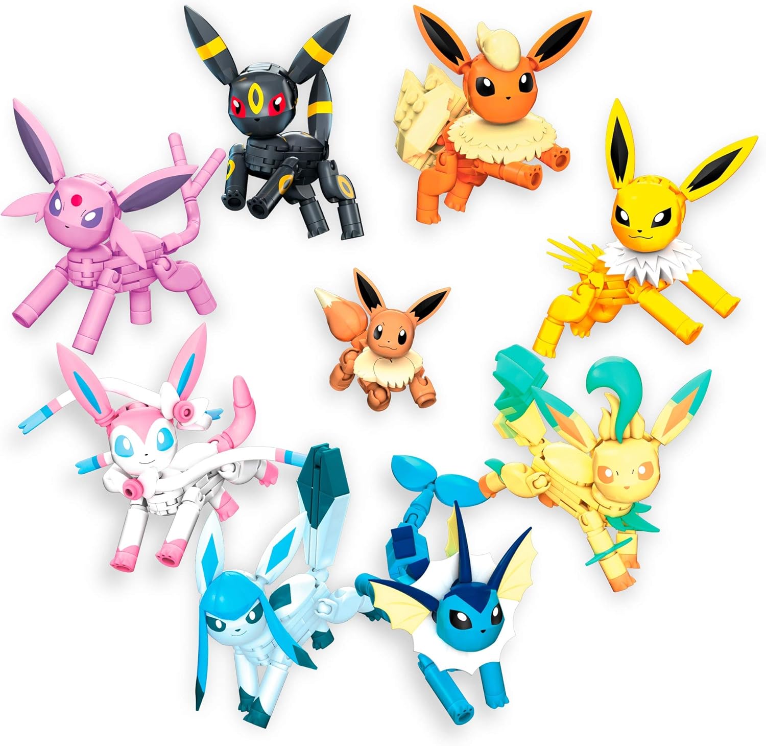 Mega Construx Pokémon Every Eevee Evolution! - Buildable Action Figures for Ages 6+
