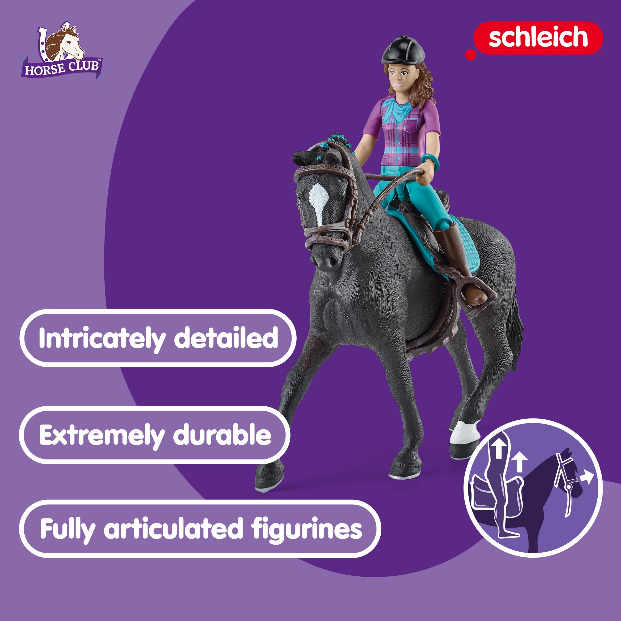 SCHLEICH Horse Club Lisa & Storm Playset - Action Figure with Poseable Doll & Horse for Ages 5+ 8