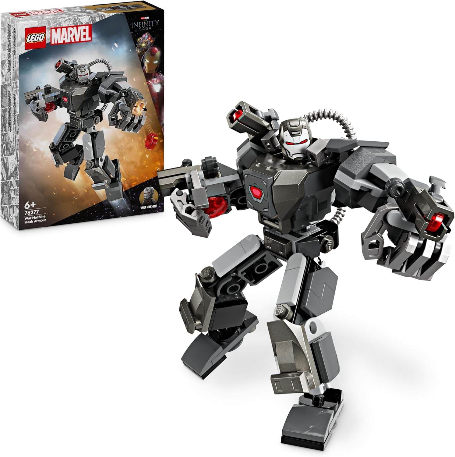 LEGO Marvel War Machine Mech Armour - Buildable Action Figure for Kids 6+