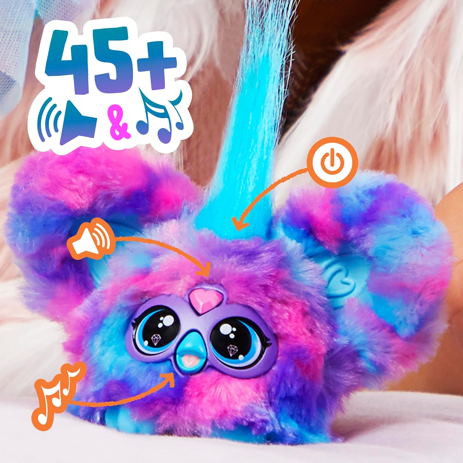Furby Luv-Lee Mini Electronic Plush Toy with K-Pop Sounds and Keychain Clip 7