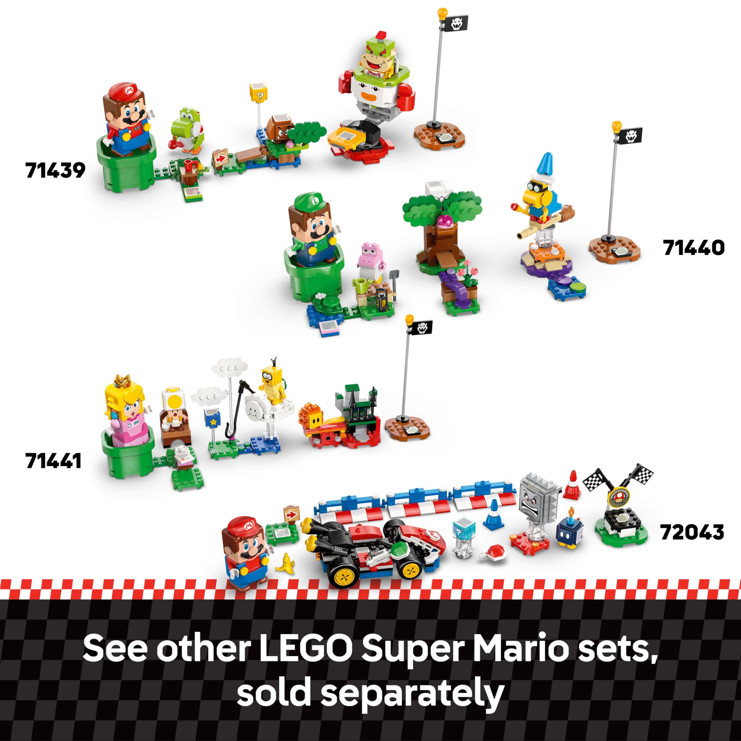 LEGO Super Mario: Mario Kart – Wario & King Boo Playset - 512-Piece Building Toy for Ages 8+ 7