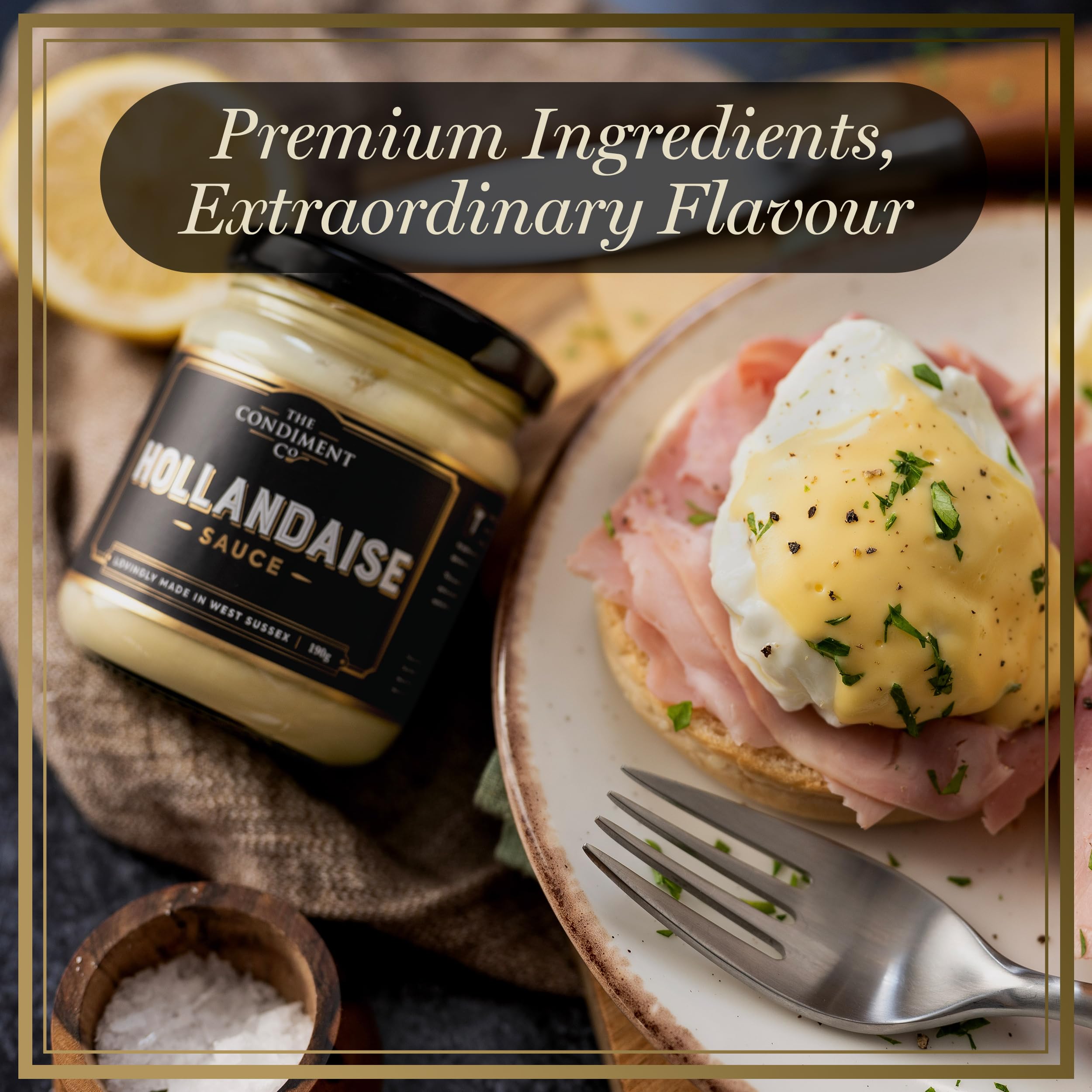 The Real Condiment Co - Hollandaise Sauce 190g, Ready to eat 3