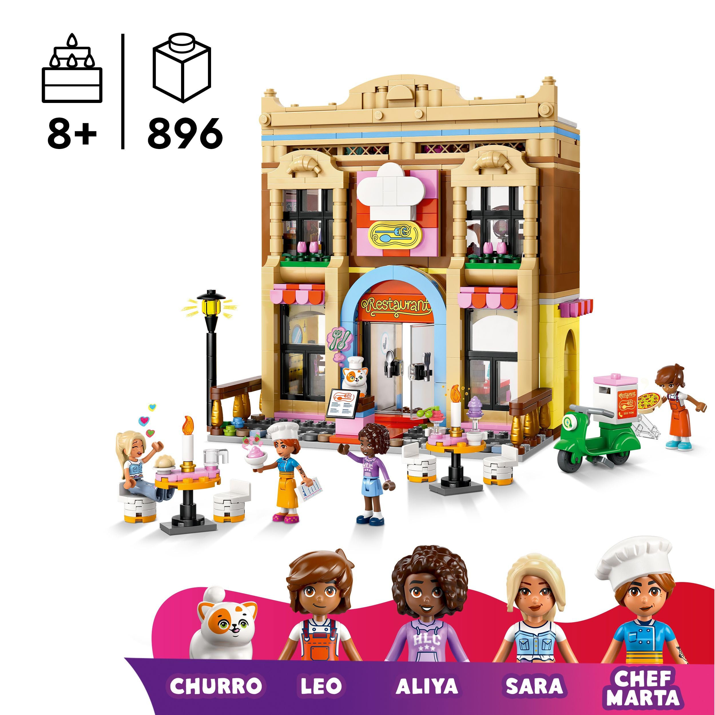 LEGO Friends Restaurant and Cooking School Playset - Building Toy for 8+ Year Olds 4