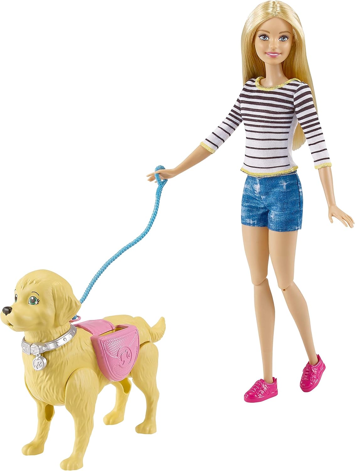 Barbie DWJ68 Walker Playset - Walking & Potty-Training Puppy with Doll, 36 Months+ 5