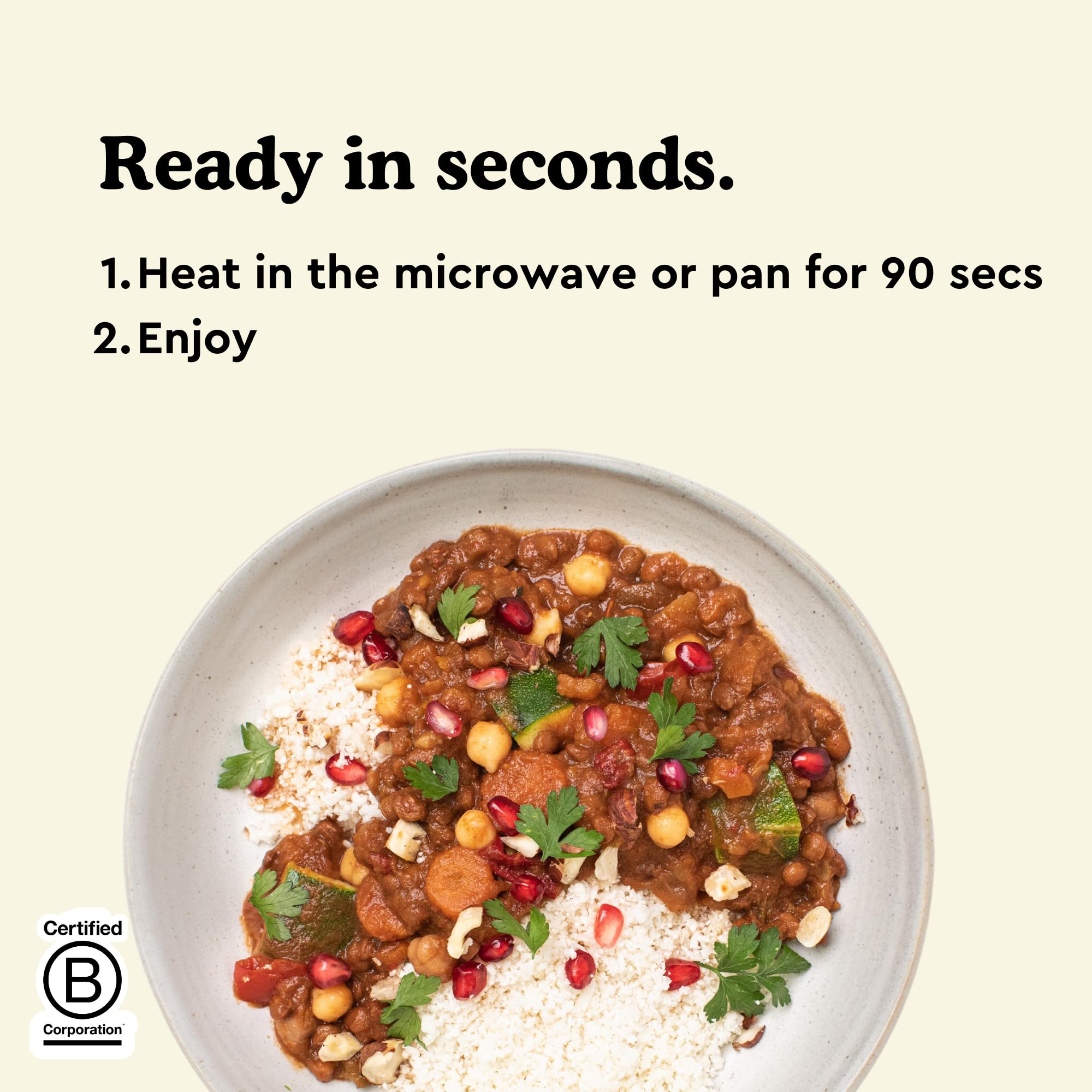 Fiid 100% Natural Vegan Moroccan Chickpea Tagine Stew - Microwave Ready Meal 8