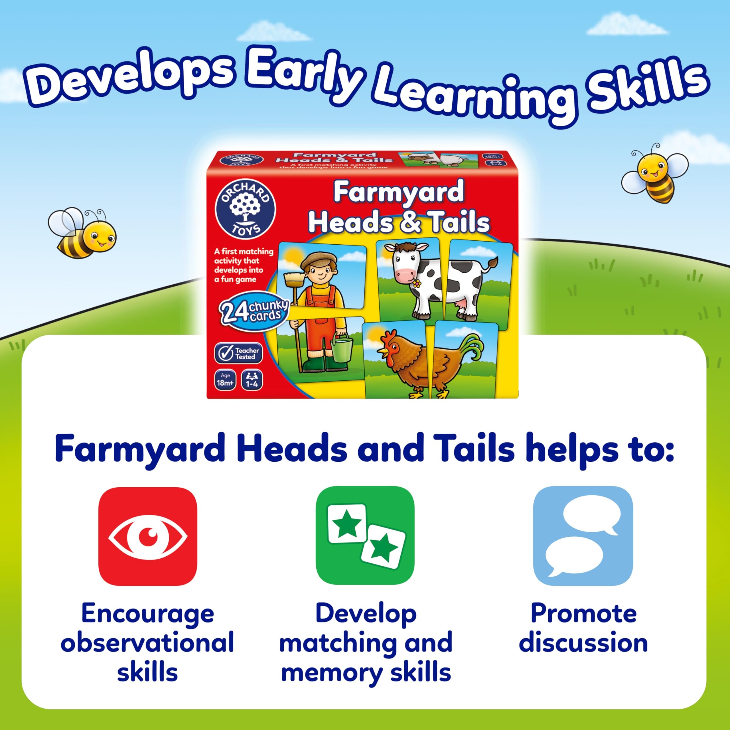 Orchard Toys Farmyard Heads & Tails Card Game 8