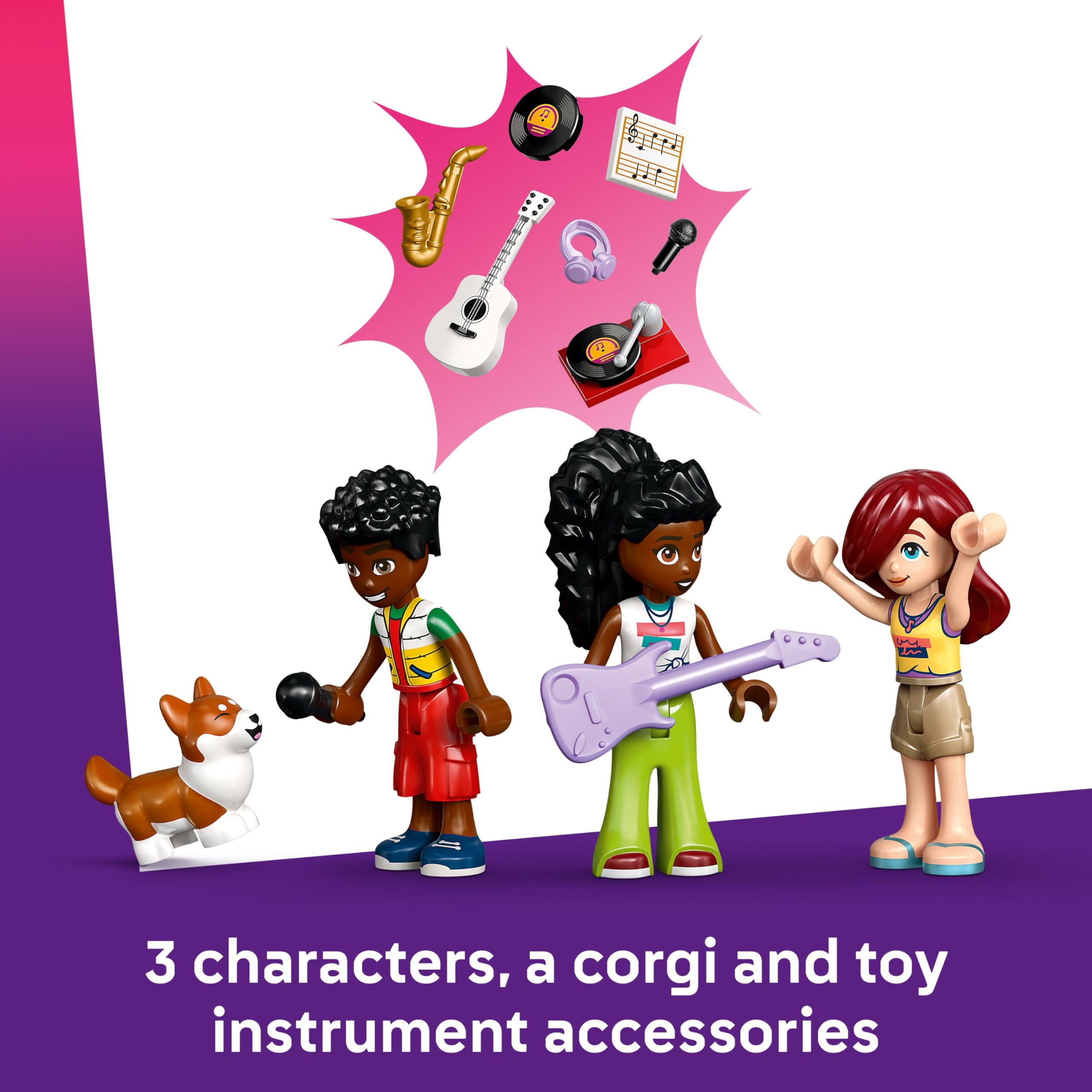 LEGO Friends Music Shop & Apartment Set 42653 - 3 Minidolls, Corgi, Music Accessories | Age 7+ 6