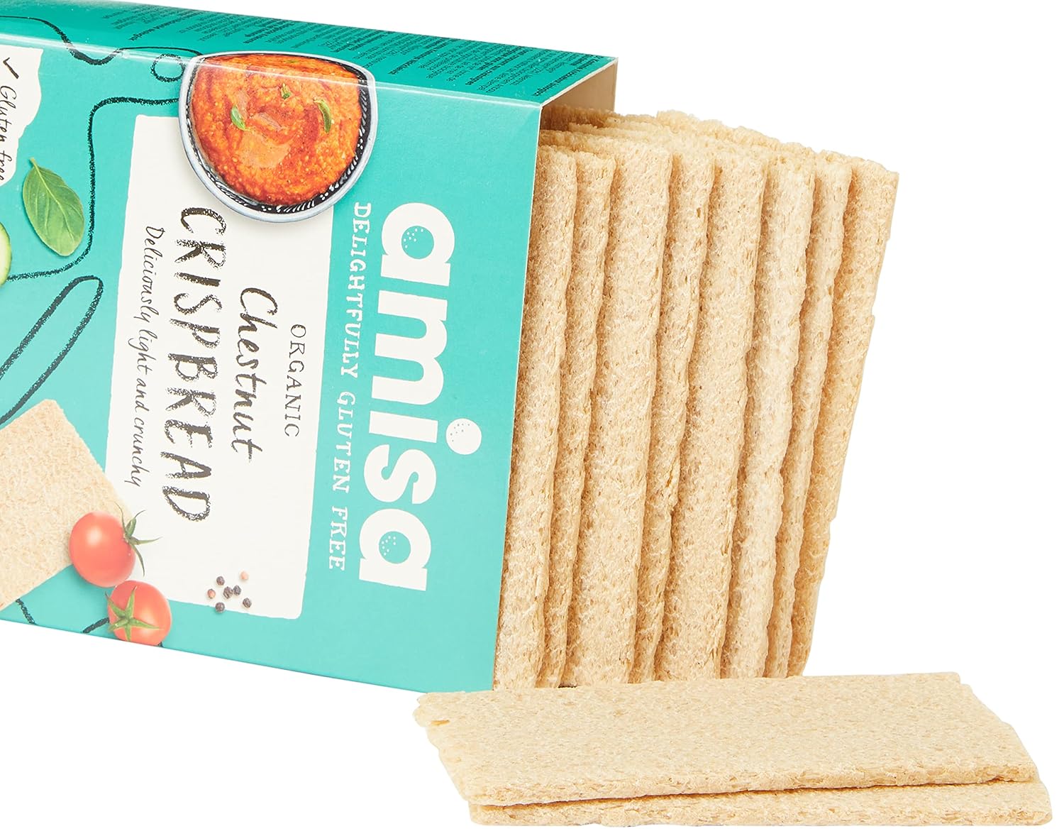 Amisa Organic Chestnut Crispbread Gluten Free Vegan, 100g 4