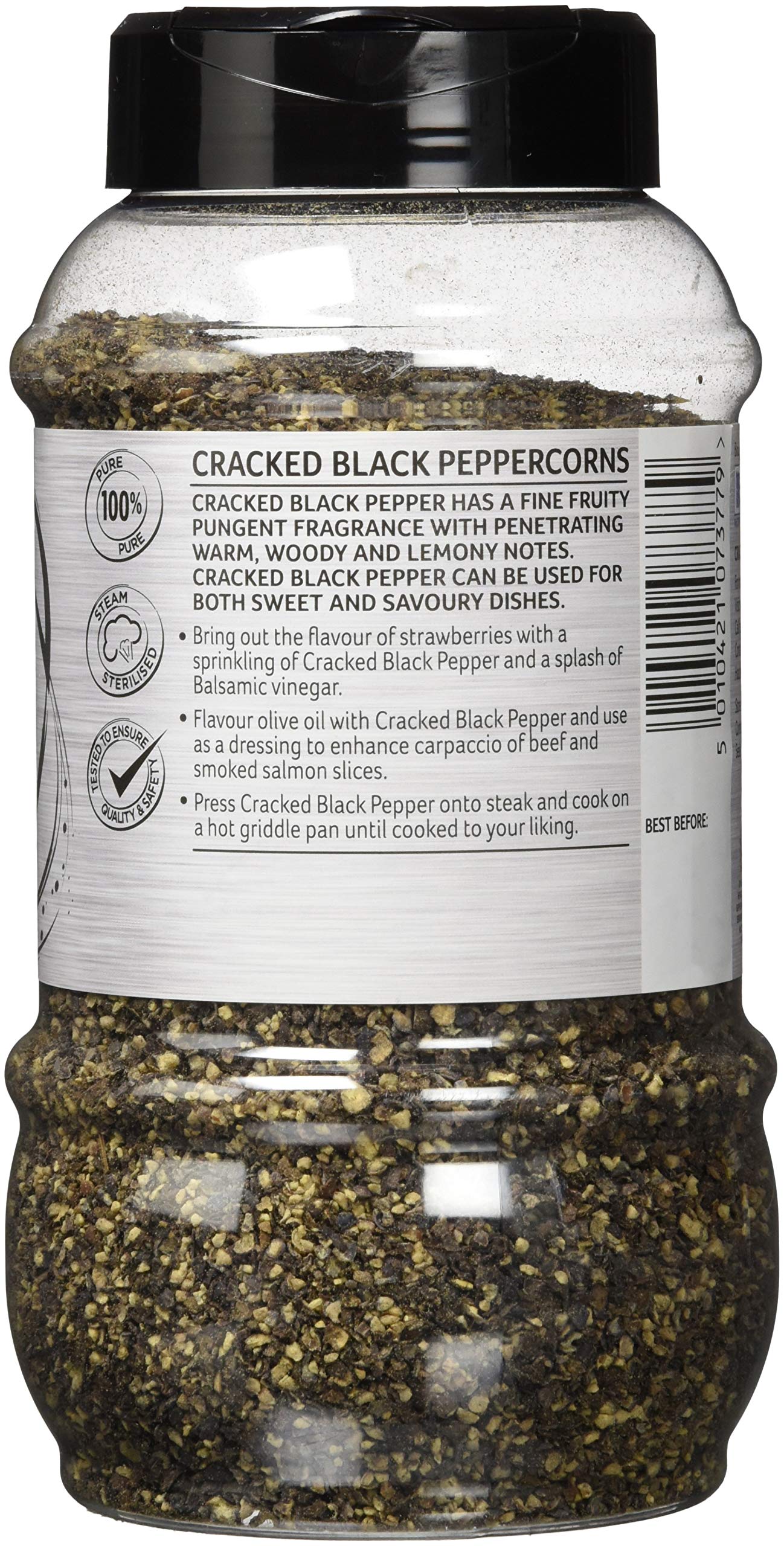 Schwartz Cracked Black Pepper - Woody & Lemony Flavor | 380g