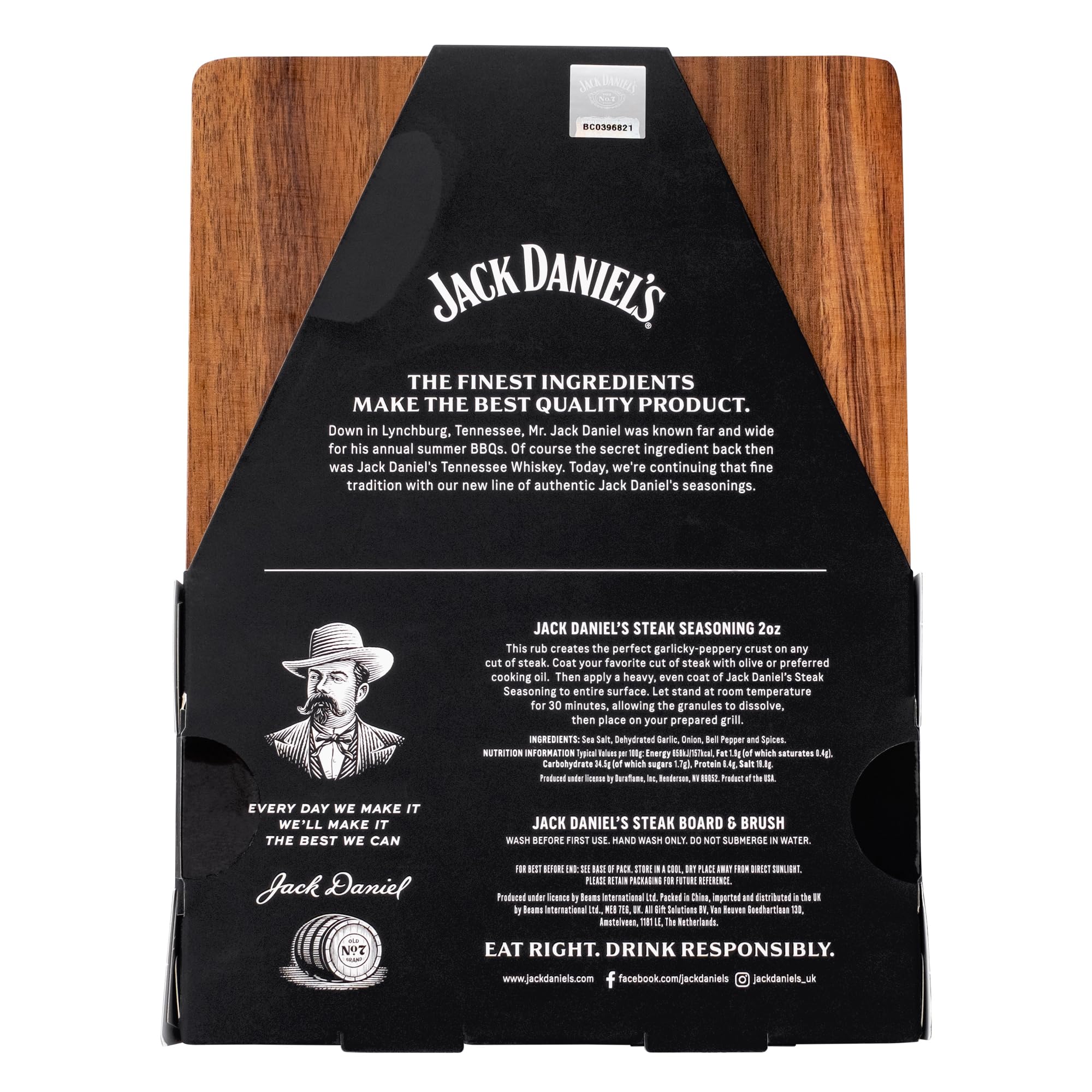Jack Daniels - Steak Spice Set with Wooden Board & Basting Brush 16