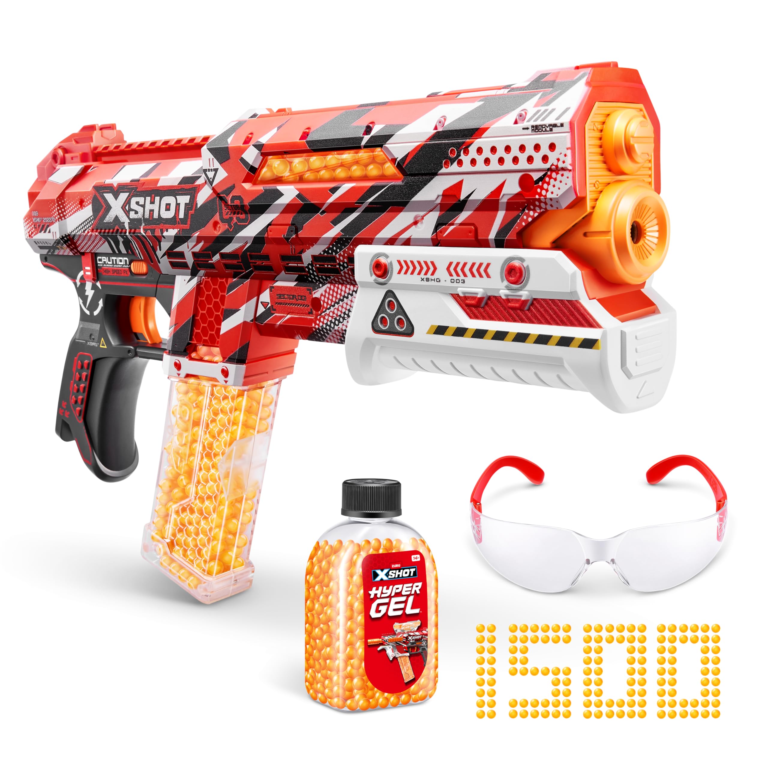 XSHOT Hyper Gel Clutch Manual Prime Blaster with 1,500 Hyper Pellets