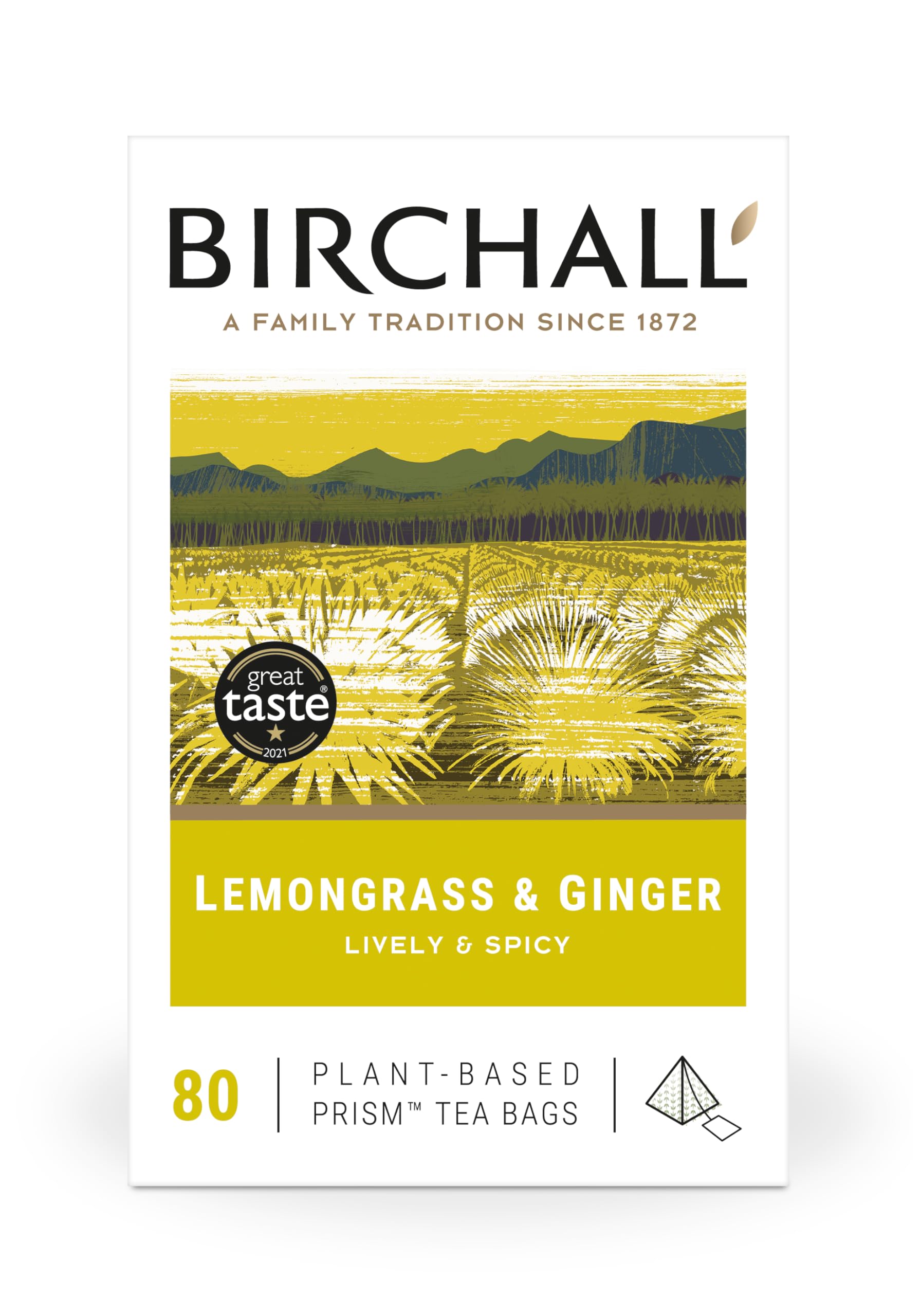 Birchall Lemongrass & Ginger Herbal Tea Gift Set - Caffeine Free Tea Bags