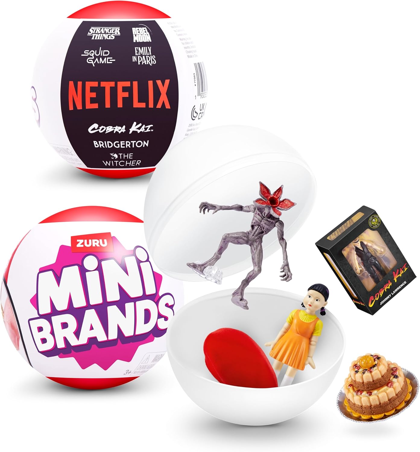 Mini Brands Netflix Capsule by ZURU - Surprise Collectible Minis from Stranger Things, Squid Game & Bridgerton