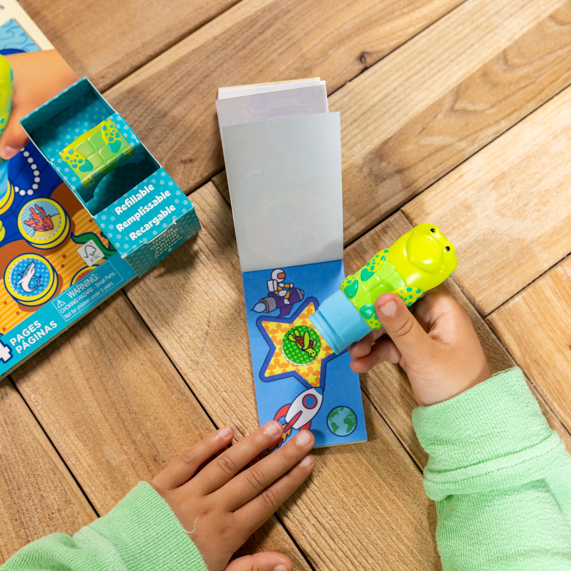 Melissa & Doug Sticker WOW Sea Turtle Bundle - 500 Stickers, 2 Activity Pads | Ages 3-7 8