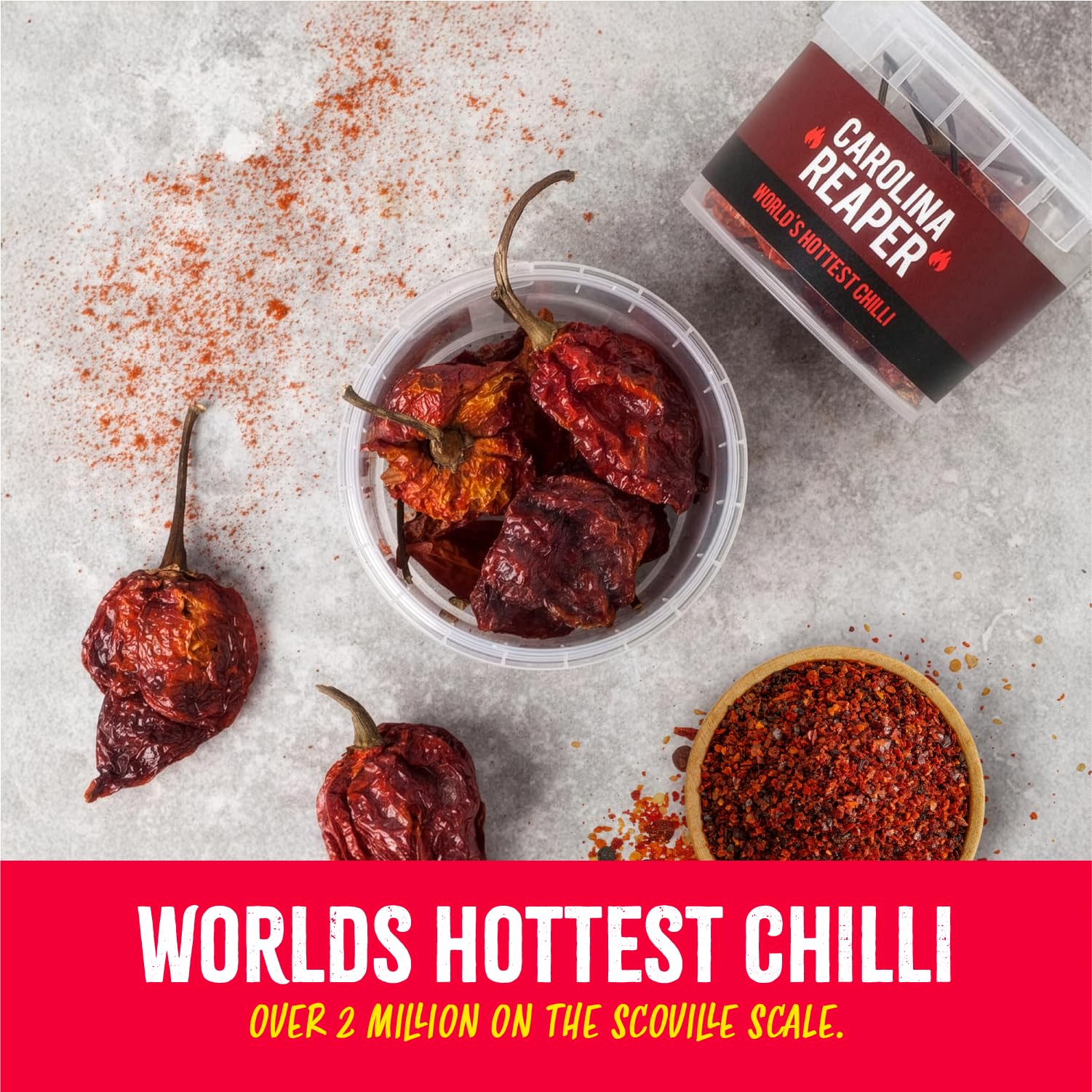 SPICE 'N' TICE Carolina Reaper Chilli Pot - World's Hottest Chilli | 10g Whole Pods 2
