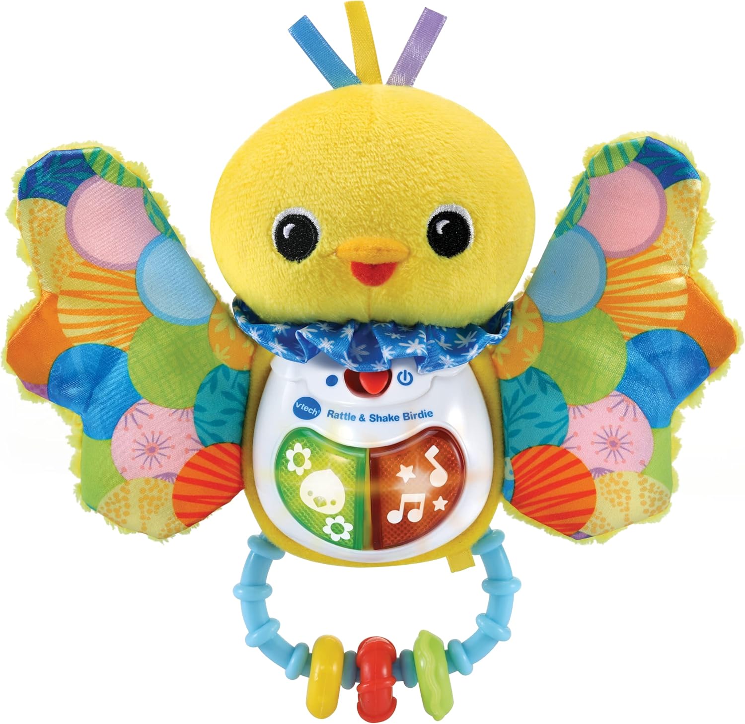 VTech Rattle & Shake Birdie - Interactive Sensory Toy with Music, Lights & Textures for 3-24 Months