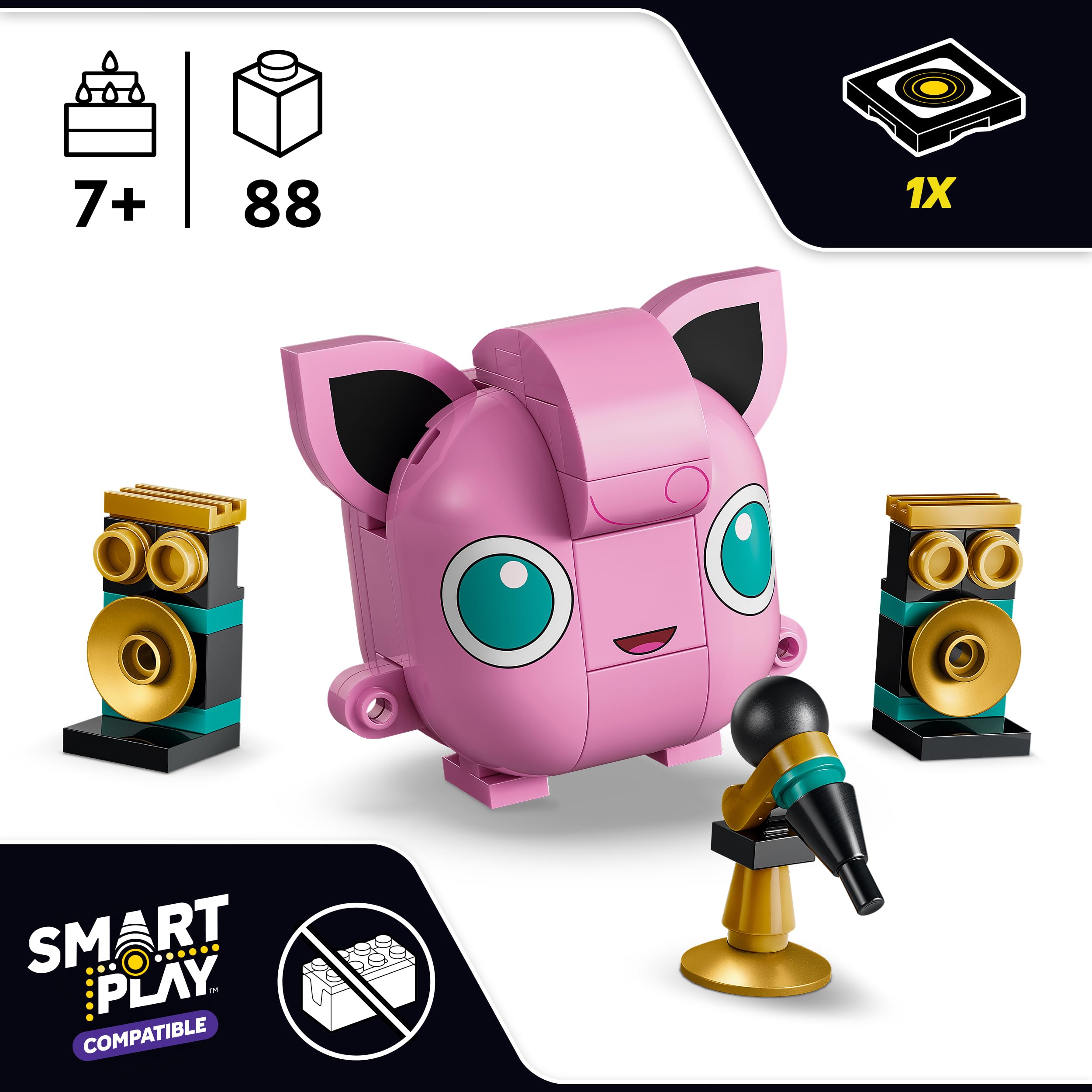 LEGO Pokémon SMART Play: Jigglypuff Concert Building Set | Interactive Music Toy | Ages 7+