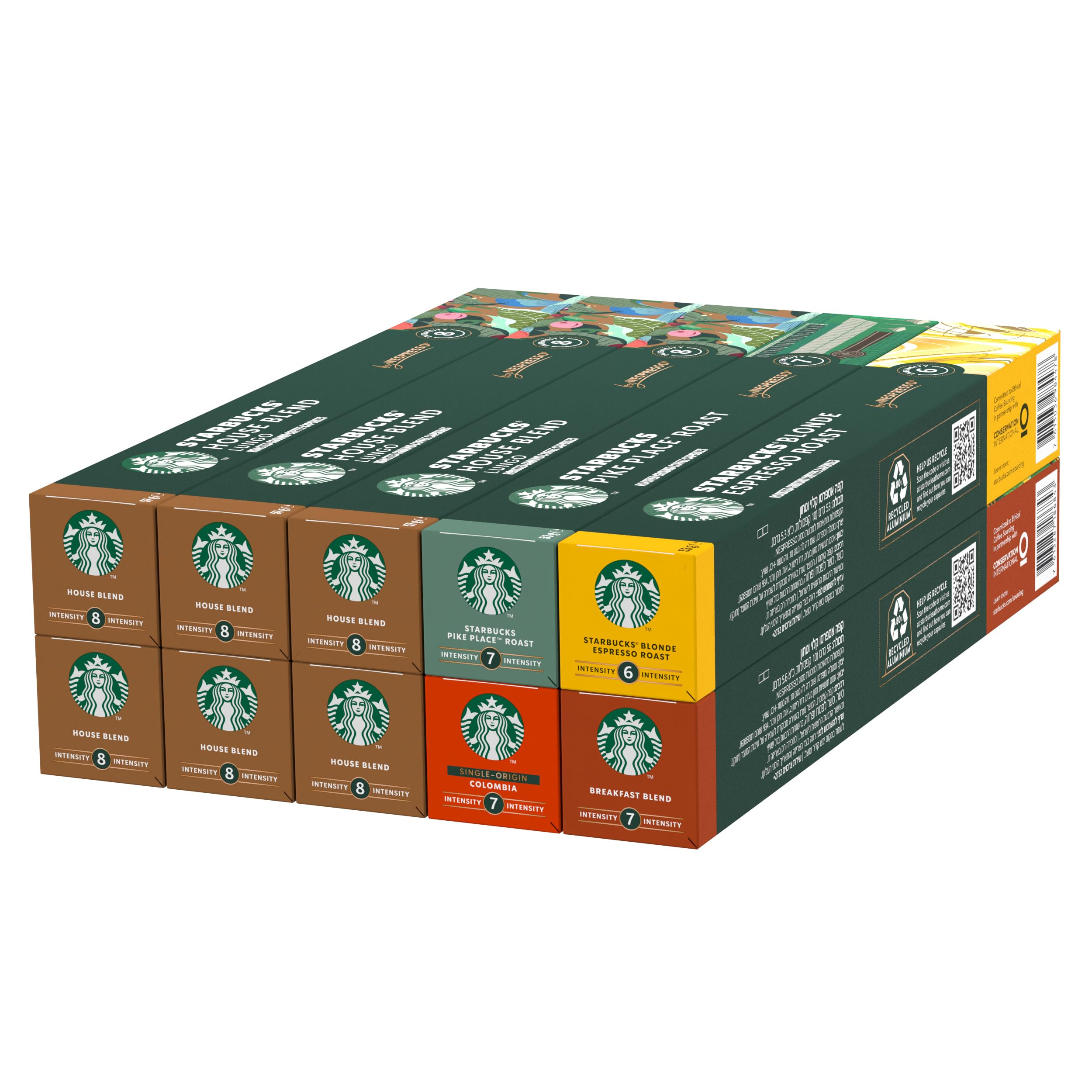 STARBUCKS Coffee Shop Classics House Blend Variety Pack - 100 Capsules | 100% Arabica | Nespresso Compatible
