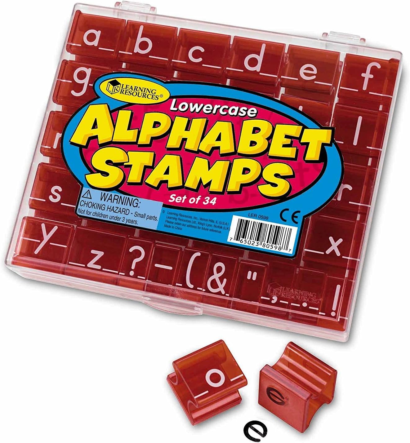 Learning Resources Lowercase Alphabet Stamps - Educational Printing Set for Early Literacy
