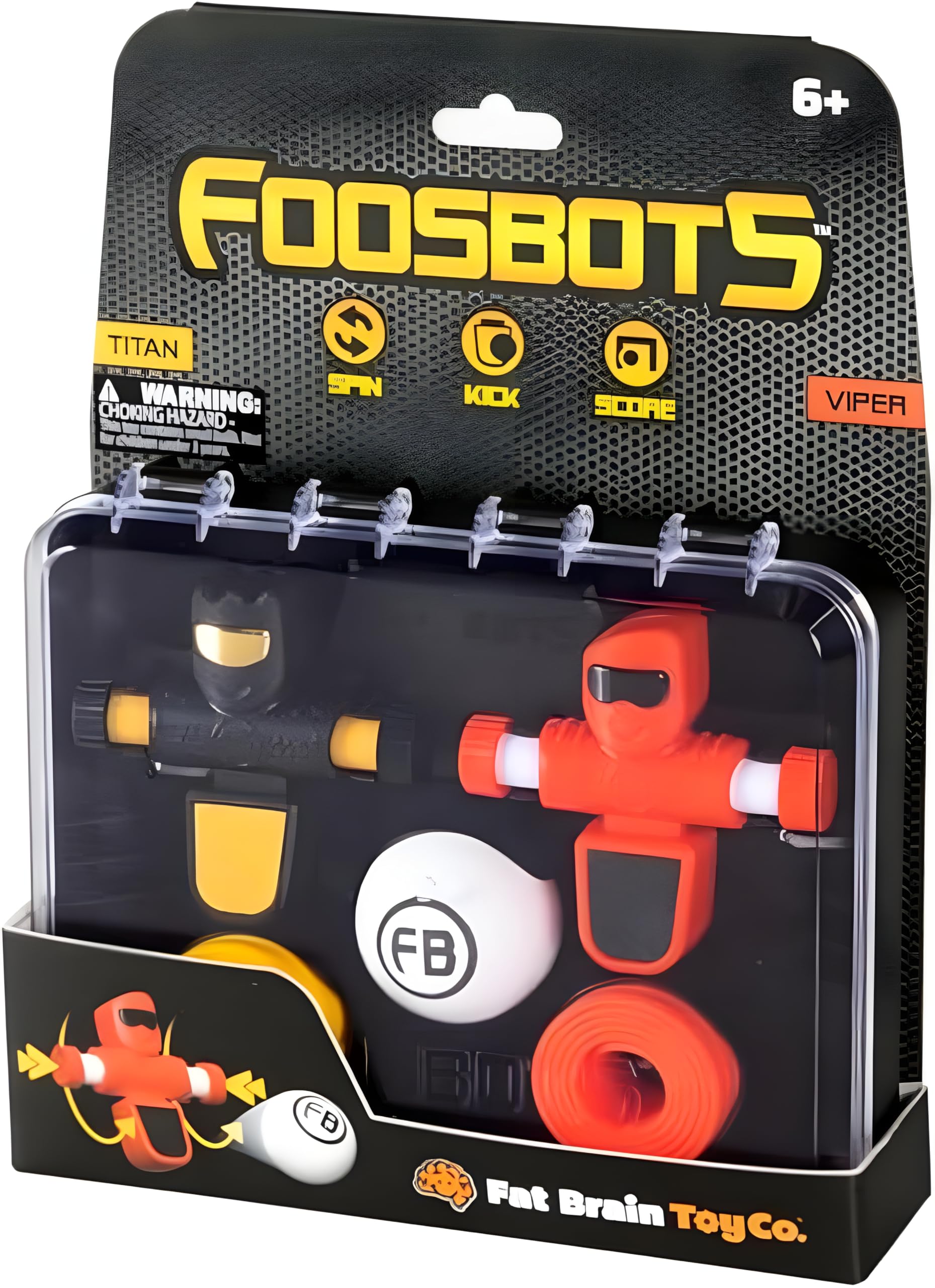 Fat Brain Toys Foosbots 2-Pack Tabletop Football Game