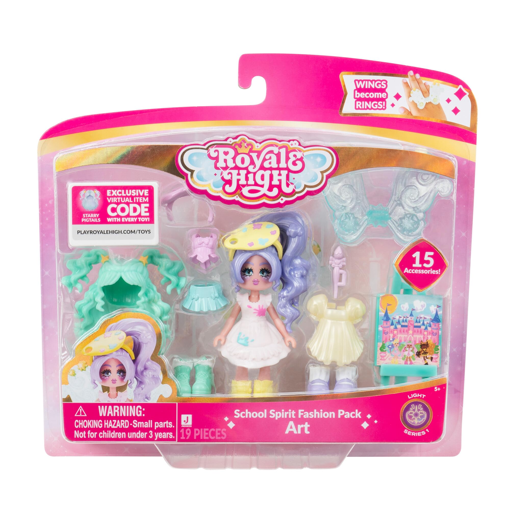 Royale High 3" School Spirit Fashion Pack - Art Series 1 Light Fairy Doll