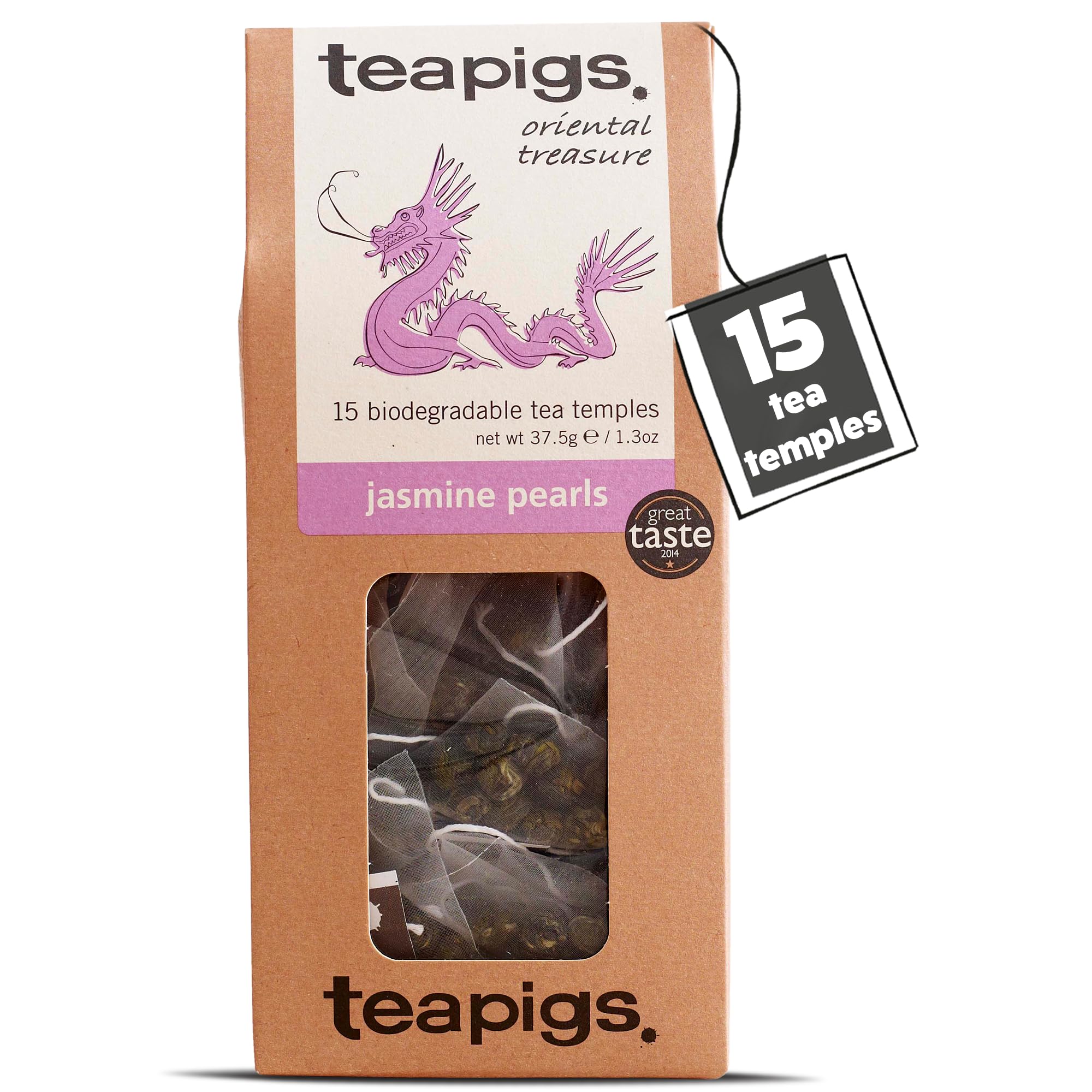 teapigs Jasmine Pearls Tea Bags - Whole Leaf Green Tea with Jasmine, 15-Pack 5