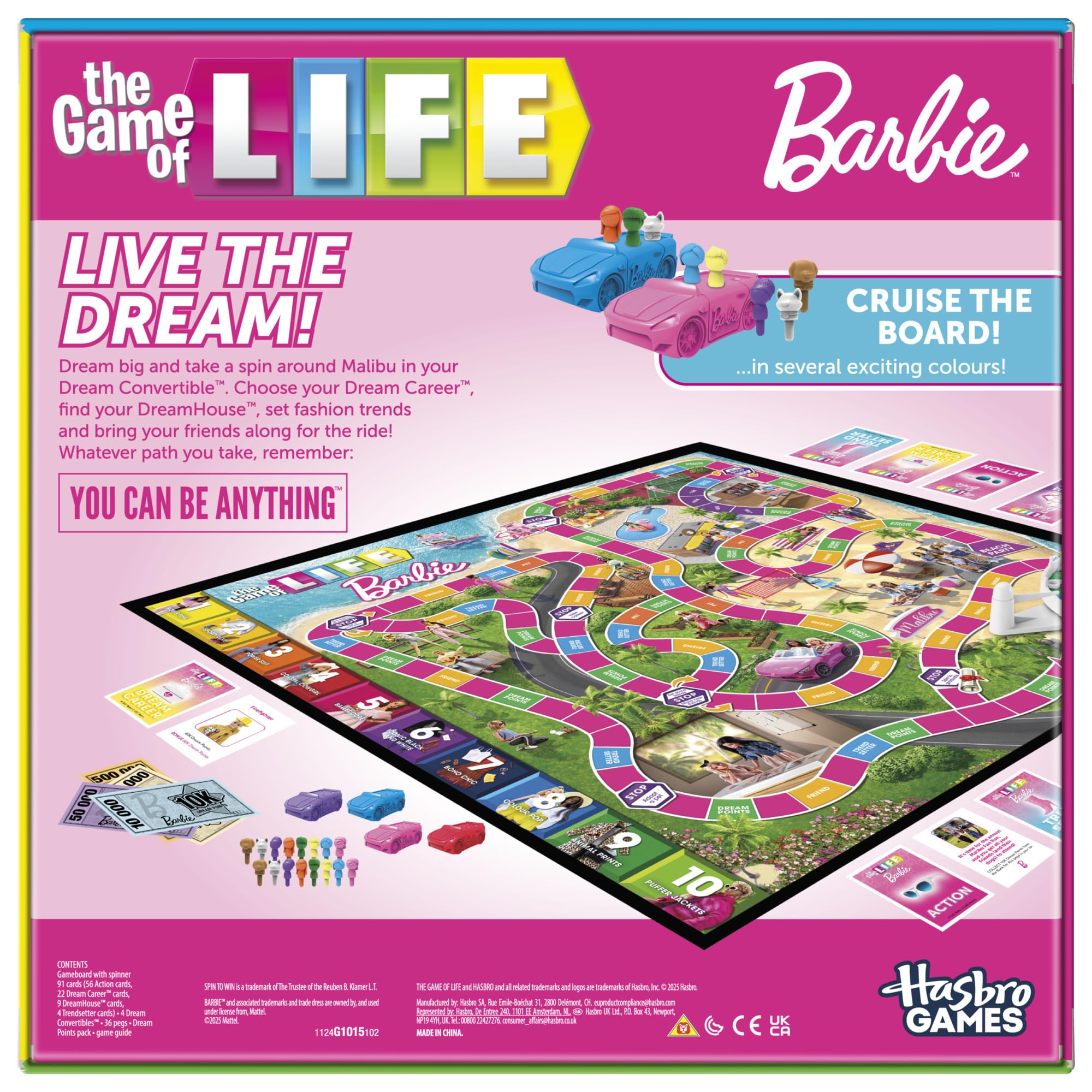 Hasbro Gaming The Game of Life: Barbie Edition Board Game 4
