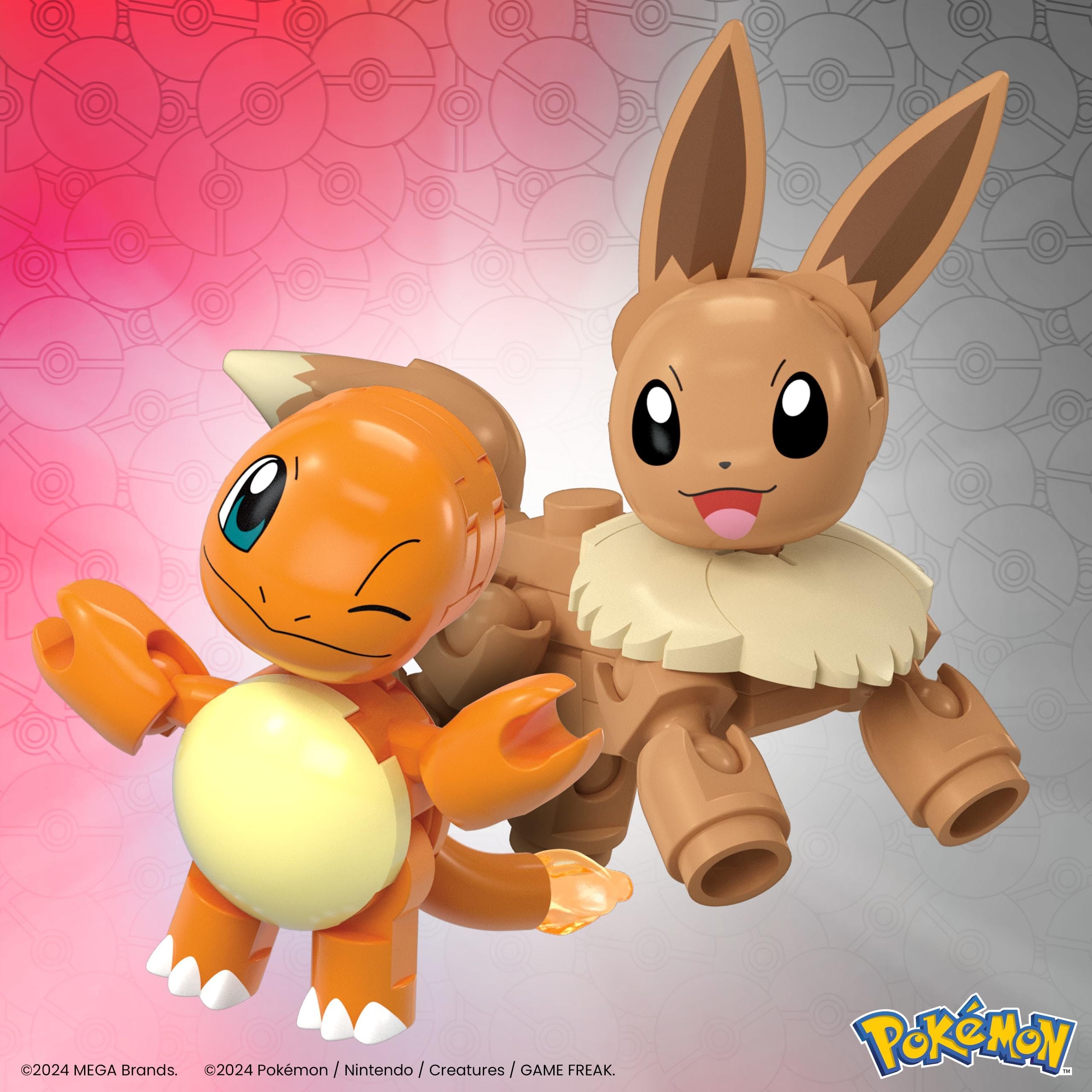 MEGA Pokémon Action Figure Building Set - Charmander & Eevee Poké Ball 2-Pack 6