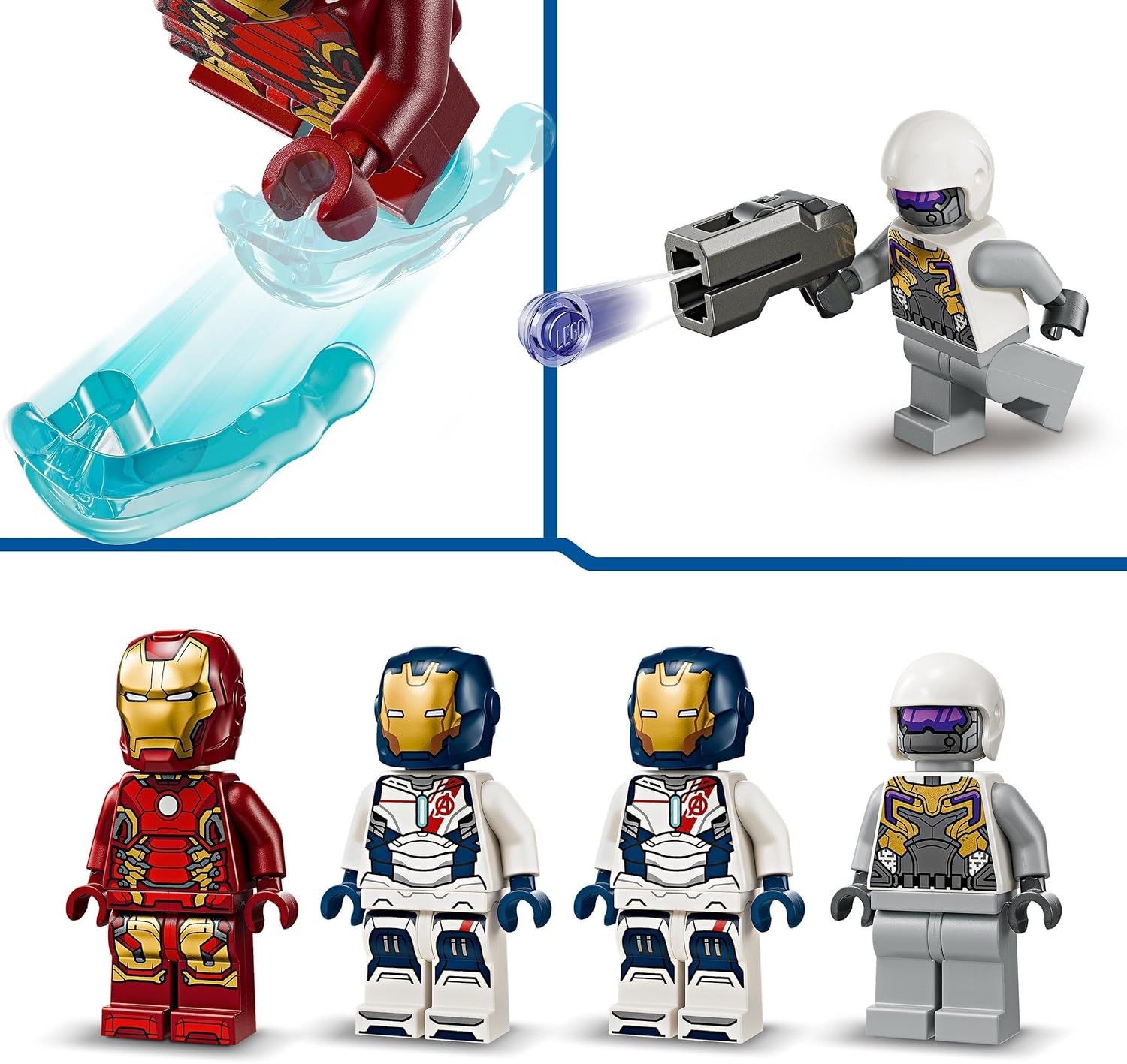 LEGO Marvel Iron Man & Iron Legion vs. Hydra Soldier Building Set - Action Playset for Ages 6+ 7
