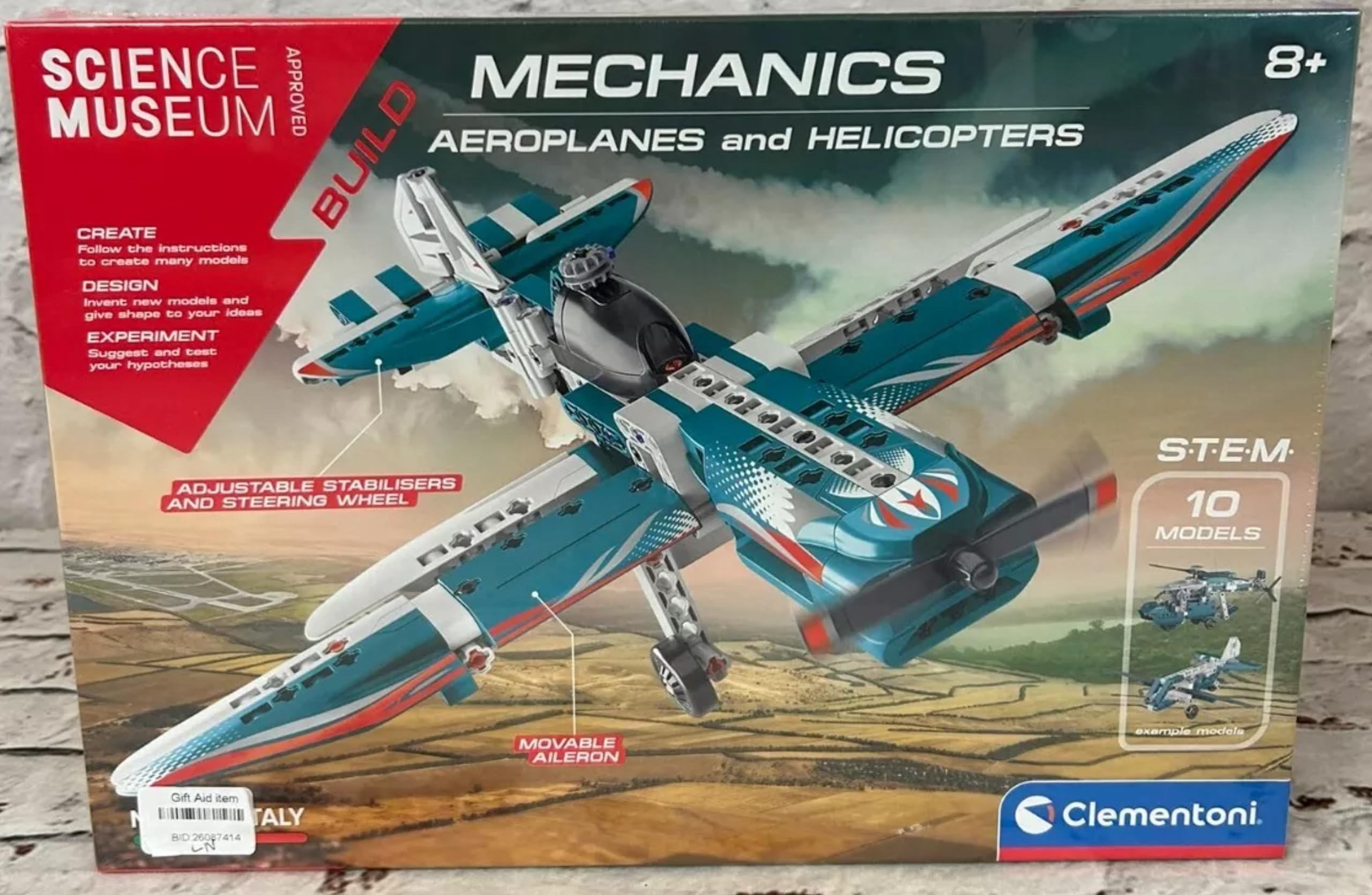 Clementoni Science Museum Mechanics Lab - Aeroplanes & Helicopters Kit for Ages 8-12