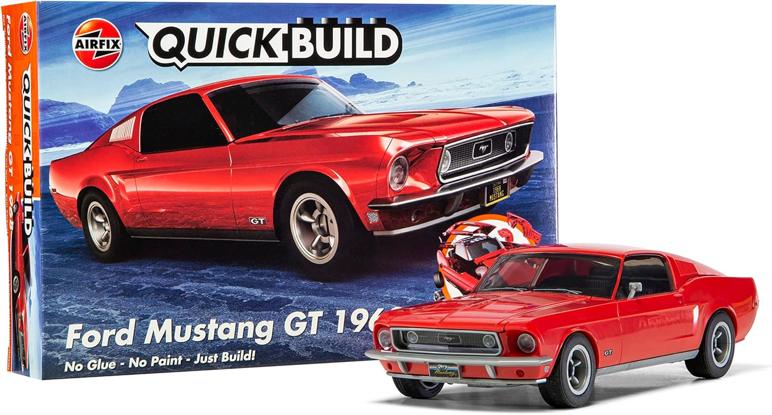 Airfix J6035 Quick Build Ford Mustang GT 1968 - Snap Together Model Kit for Kids & Adults 7