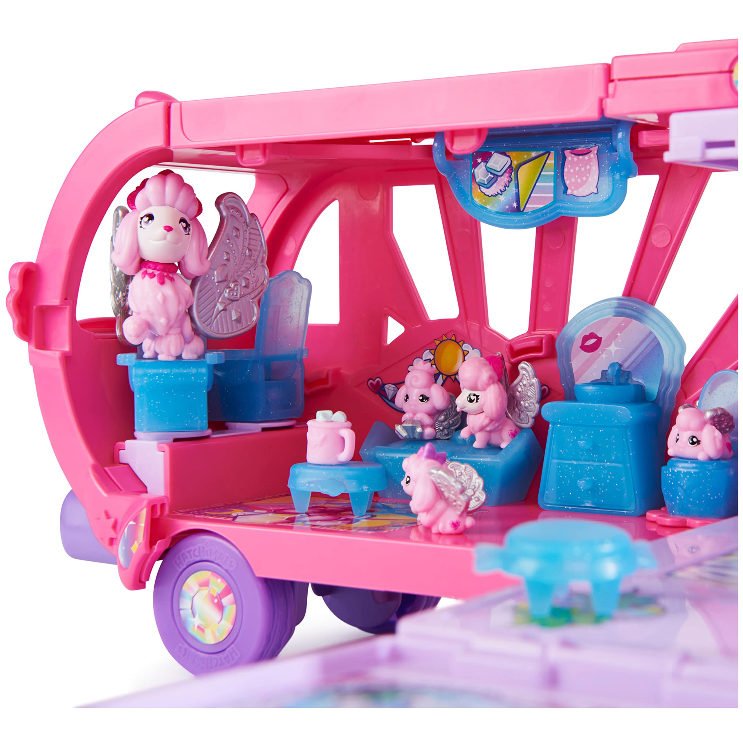Hatchimals CollEGGtibles Rainbow-cation Camper mit 6 funkelnden Pudeln – ab 5 Jahren 9