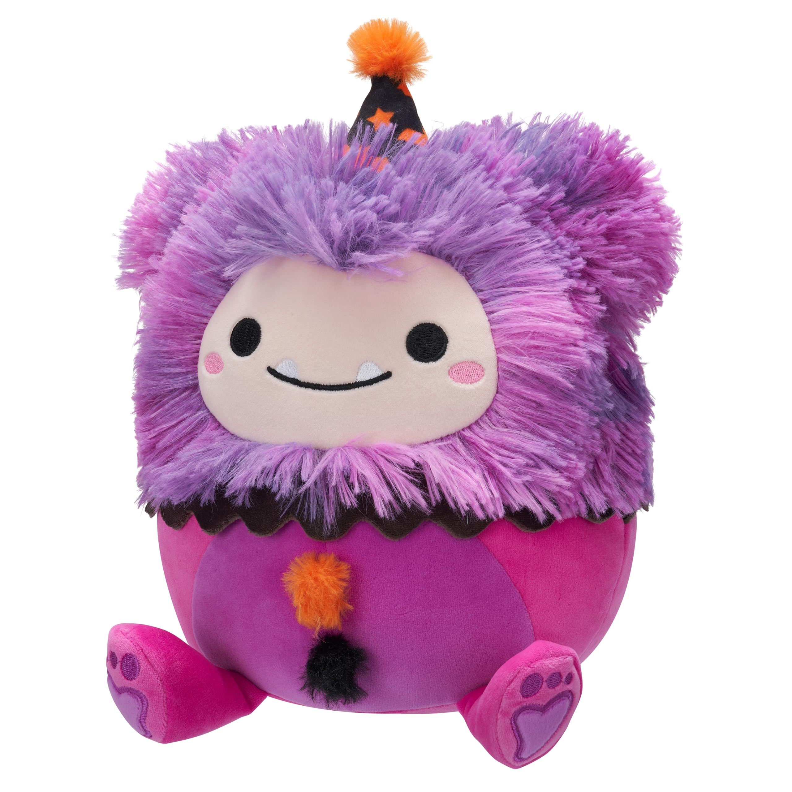 Squishmallows 7.5-Inch Woxie the Magenta Bigfoot in Clown Costume Halloween Plush - Soft Stuffed Animal for Kids 3