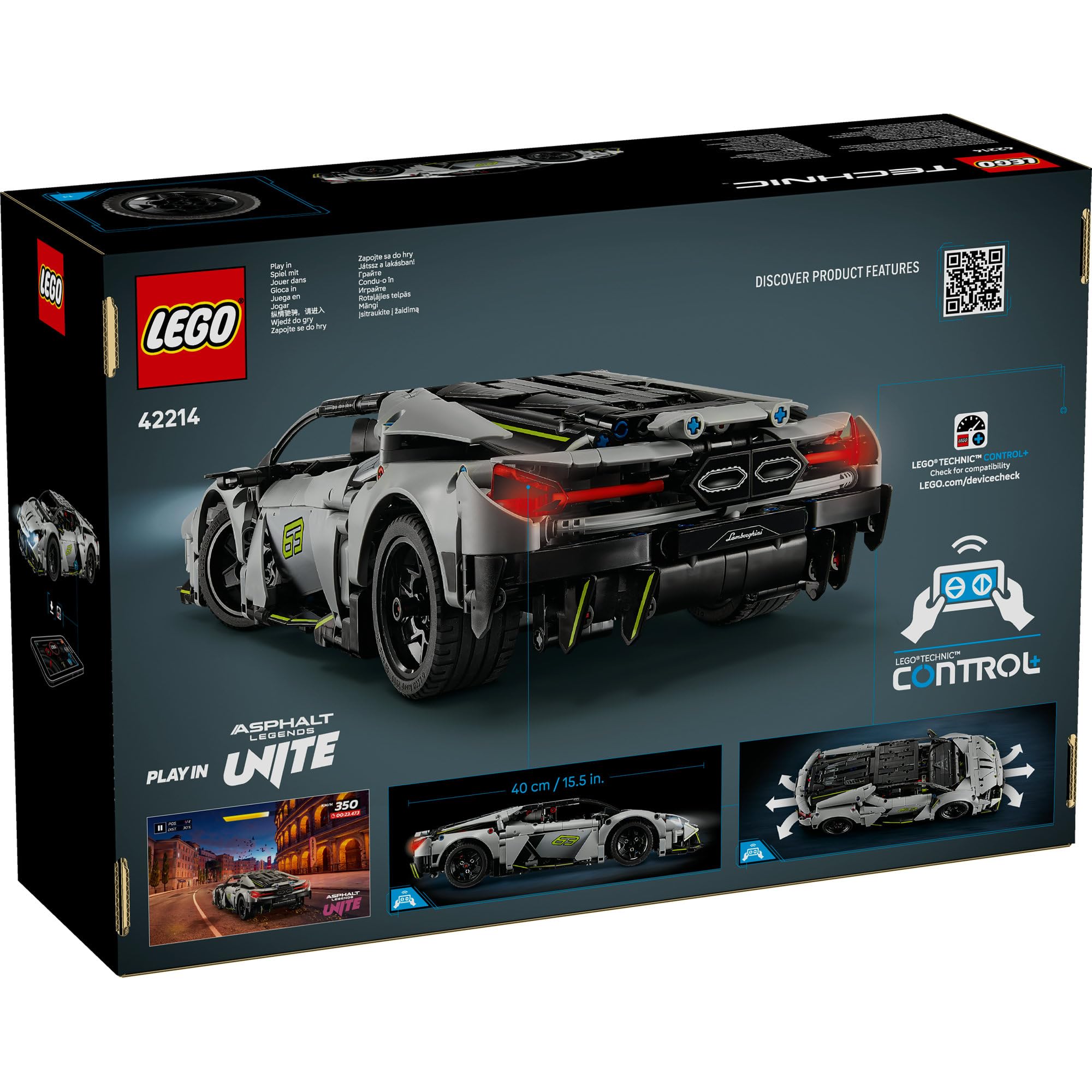 LEGO Technic Lamborghini Revuelto Super Sports Car Toy - Remote Controlled, 1135 Pieces 6