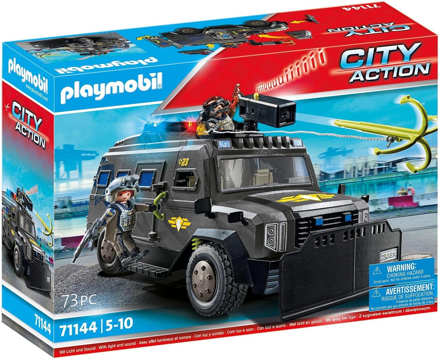 Playmobil 71144 Tactical Police All-Terrain Vehicle - Light & Sound Effects, Ages 5+ 6