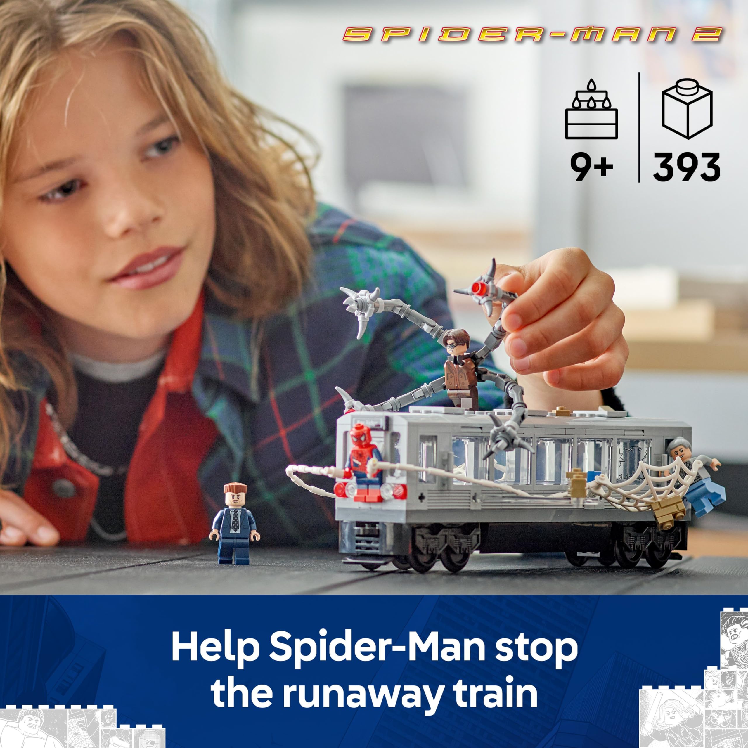 LEGO Marvel Spider-Man vs. Doc Ock Subway Train Scene - Building Playset for Ages 9+ 7