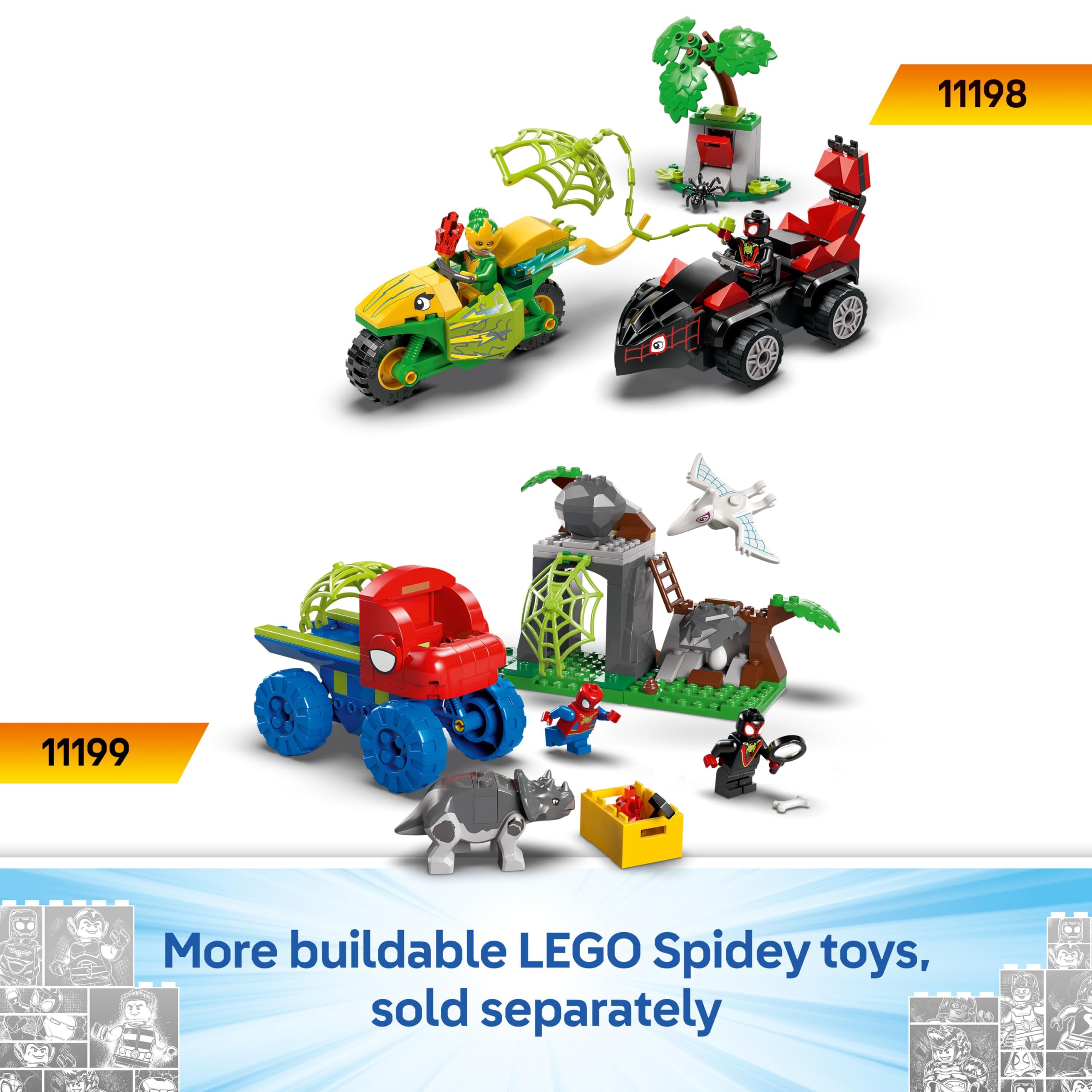 LEGO Marvel Spidey and Gobby’s Raptor Battle at Tree House HQ Building Set | Ages 4+ 7