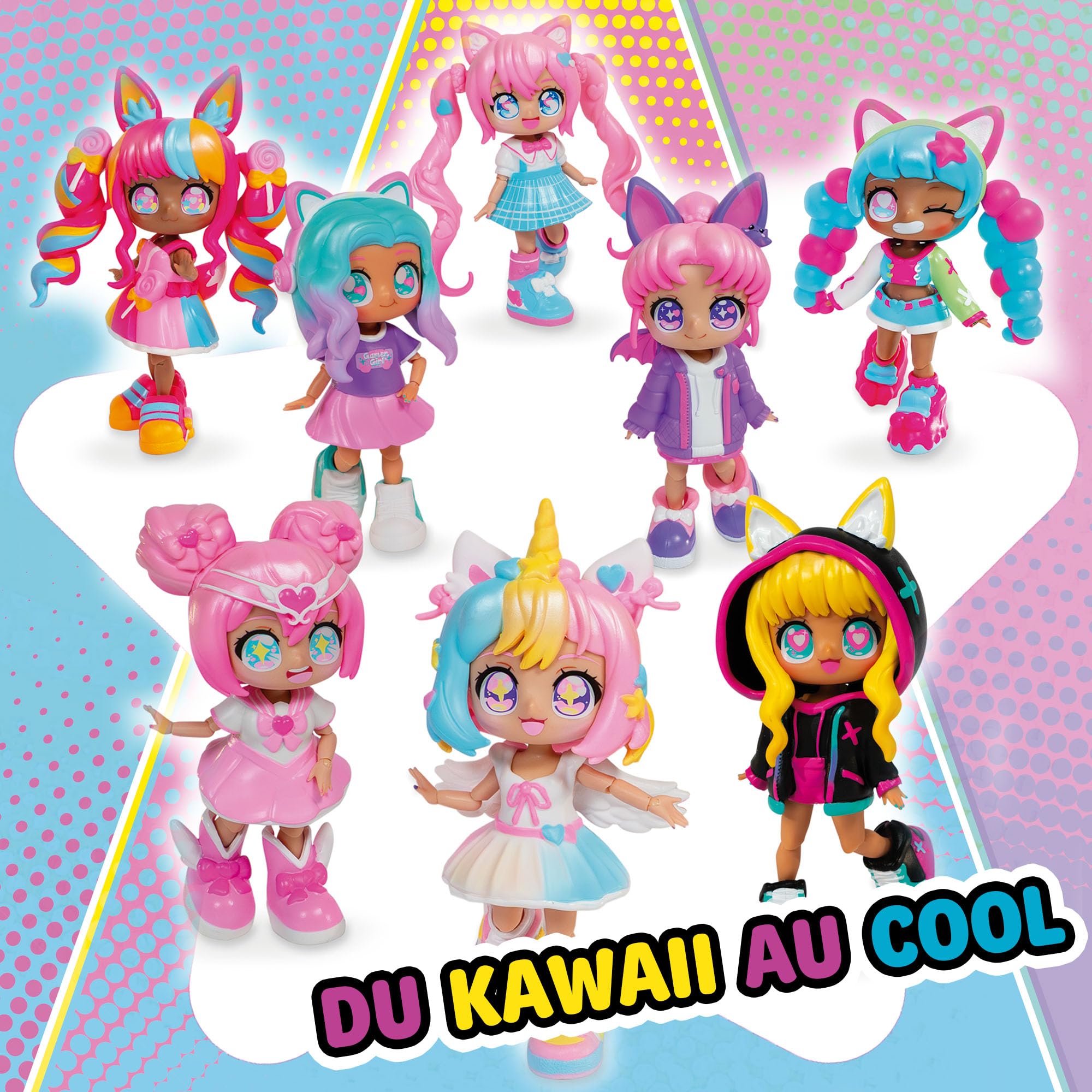 Animakii Fashion Dolls - Customisable Magical Girl & School Girl Style 5" 7