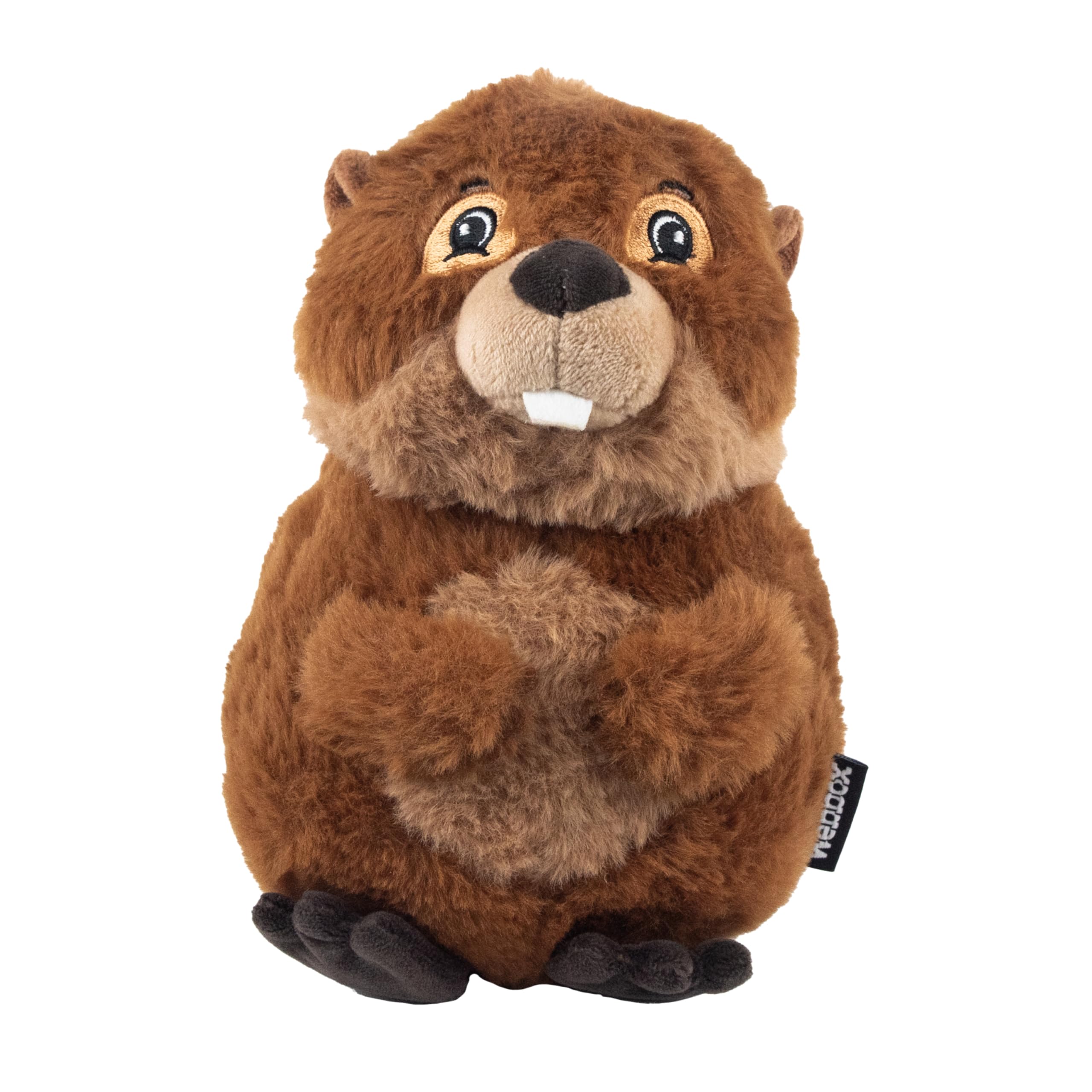 Webbox Bertie the Beaver Plush Squeaky Dog Toy with Tough TPR Tail | All Sizes | Brown 1