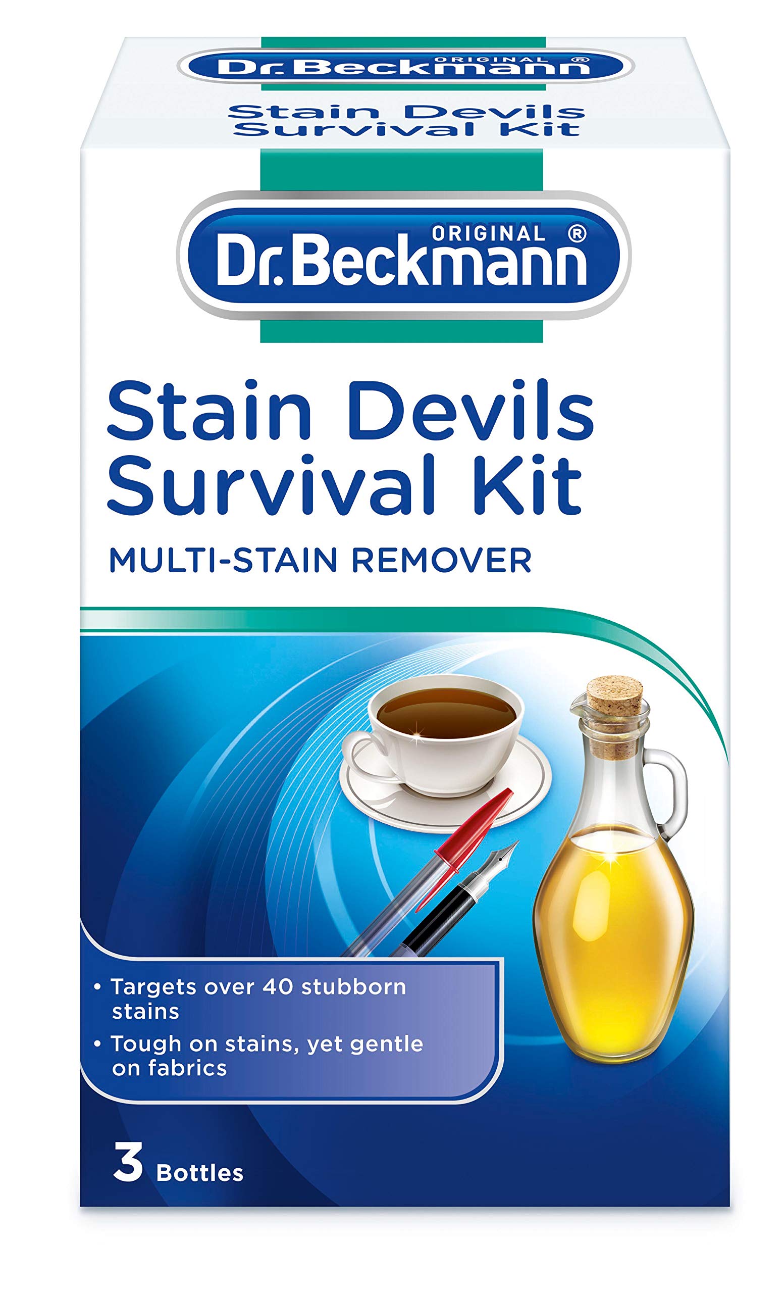 Dr. Beckmann Stain Devils Survival Kit - Removes Over 40 Stains | 2 x 50ml + 1 x 50g 1