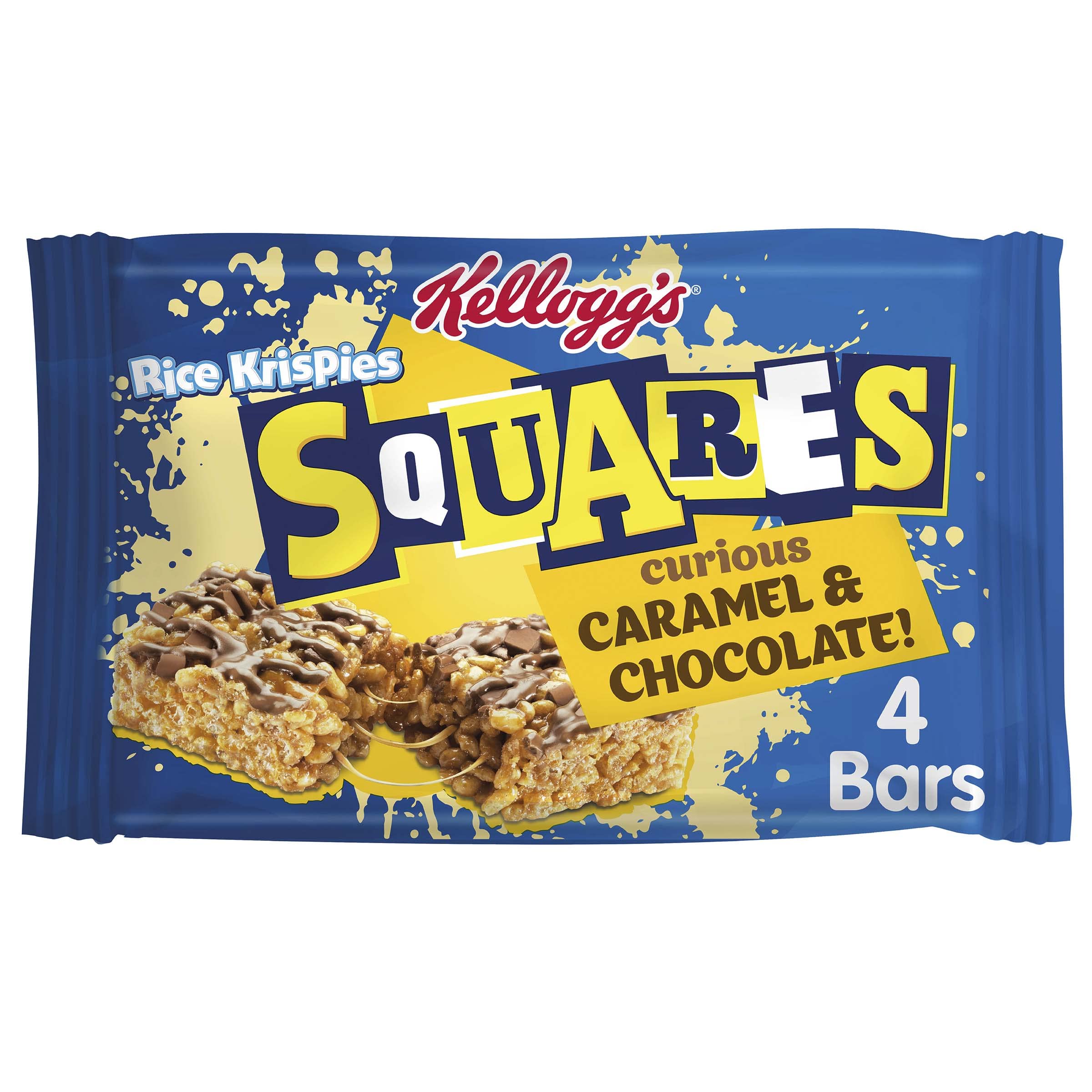 Kellogg's Rice Krispies Squares Chocolate Caramel Snack Bars - 4 x 36g Pack