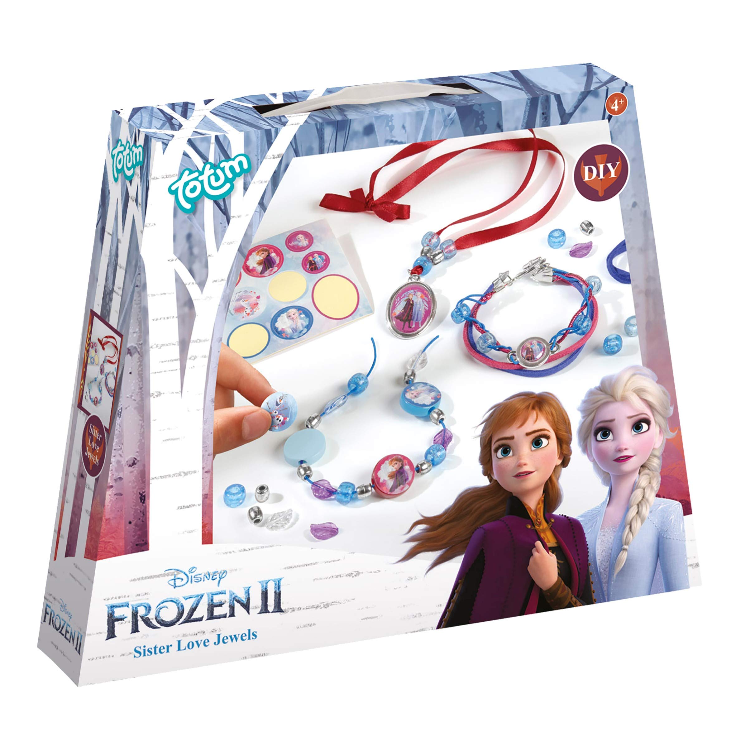Disney Frozen II - Sisters Jewellery Craft Kit | Beads, Charms & Stickers | Ages 4+ 8