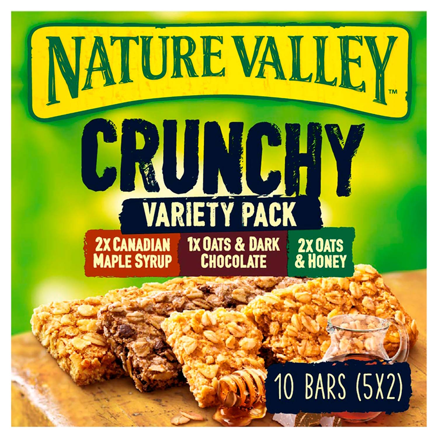 Nature Valley Crunchy Variety Granola Bars - 5 Pack of 210g Bars | Wholegrain Oats