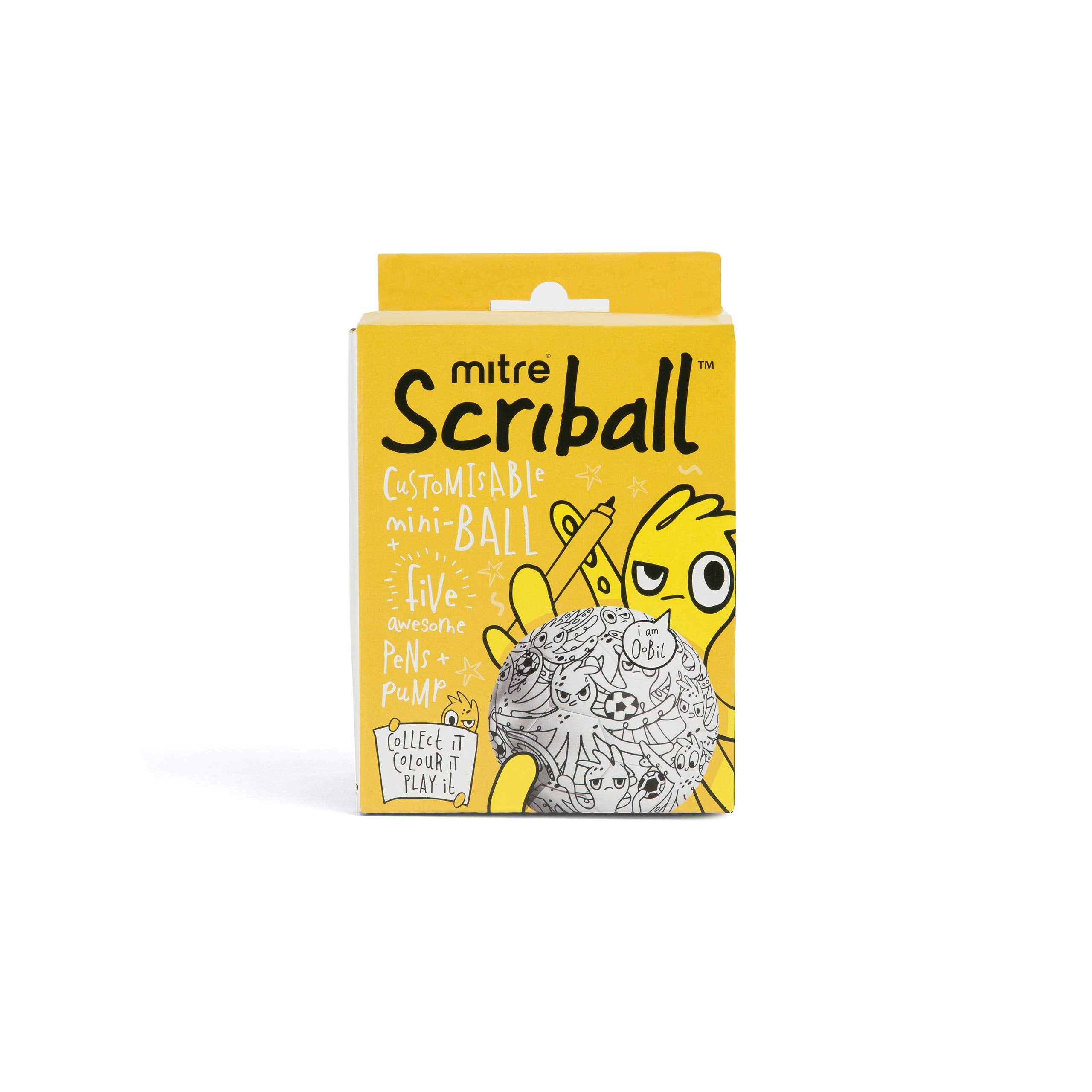Mitre Scriball Ooodles Customizable Mini Football - Yellow/Multi, One Size 7