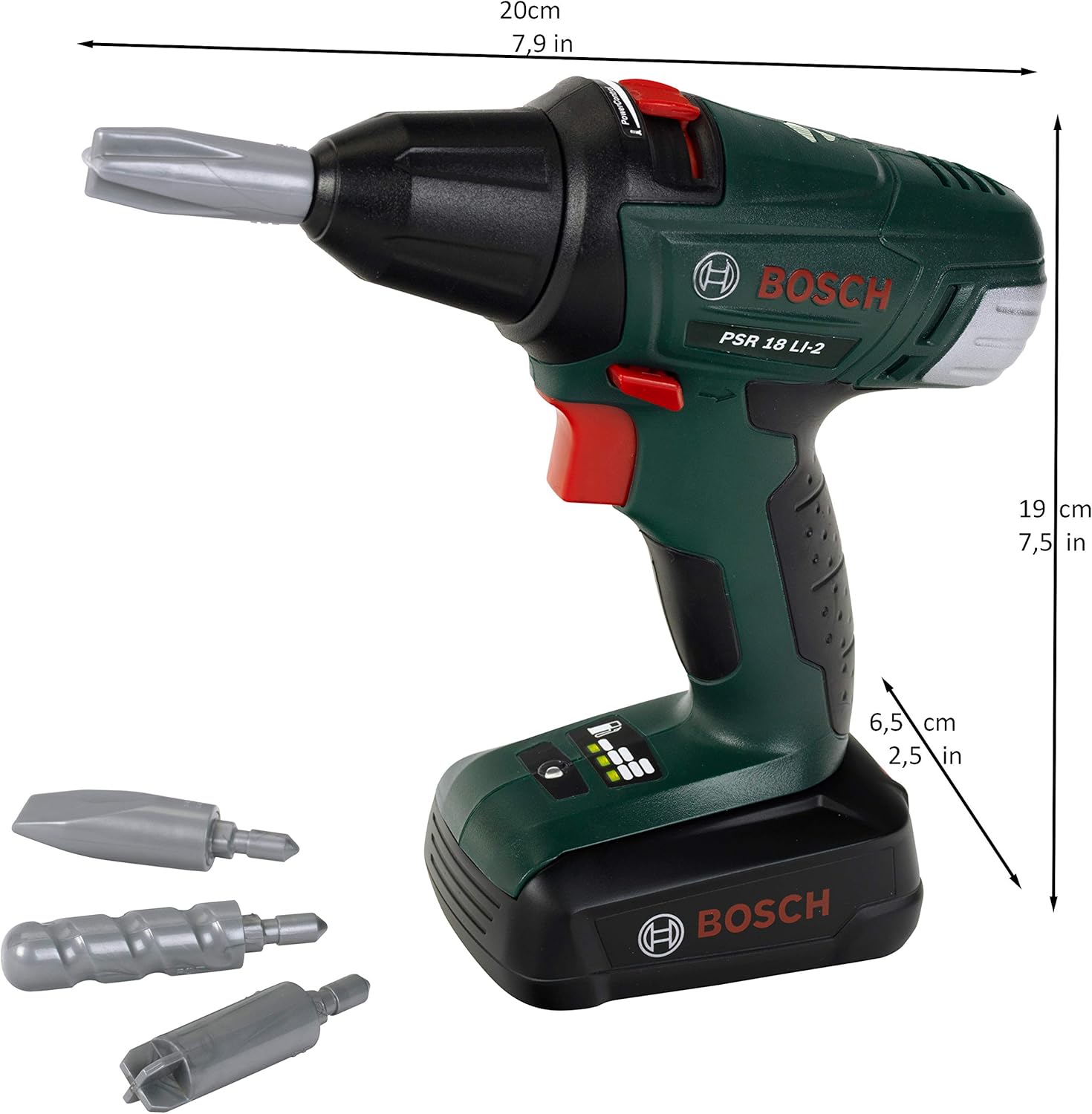 Theo Klein 8567 Bosch Cordless Screwdriver - Battery-Powered with Light & Sound Effects, 3+ Years 3