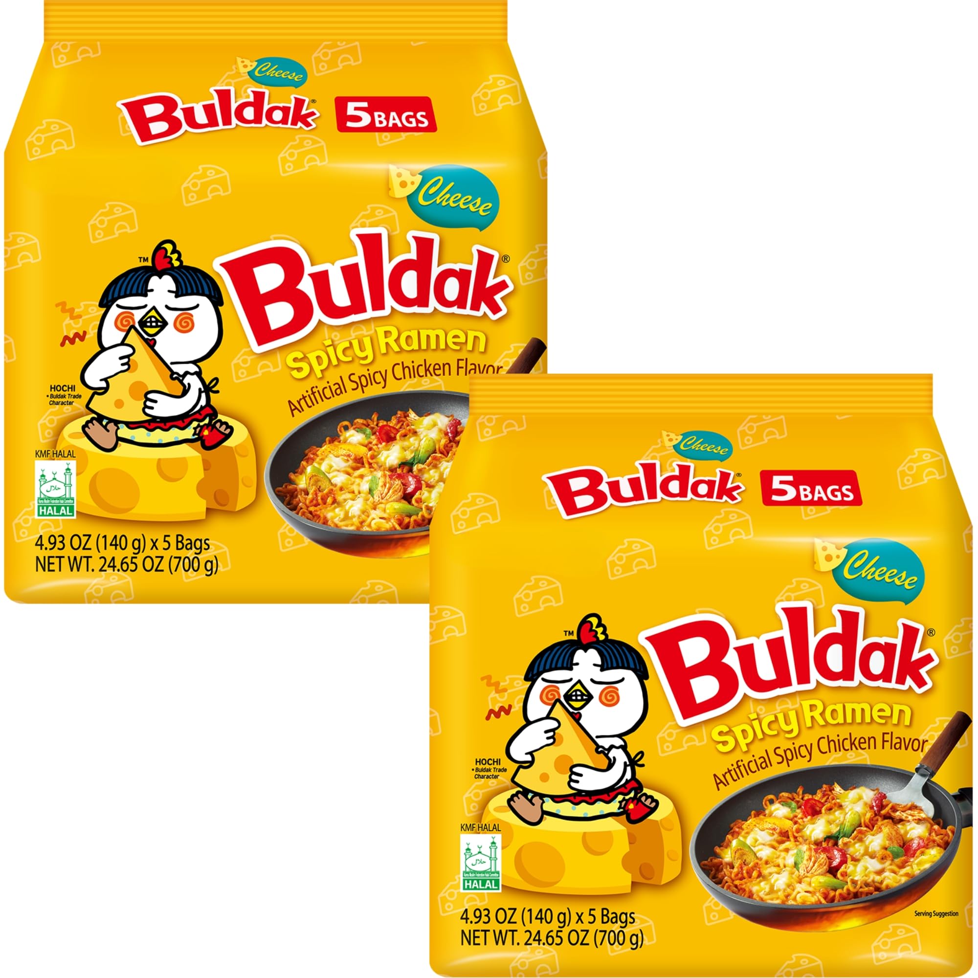 Buldak Noodles Cheese Spicy Chicken Flavor Ramen - 10 Pack